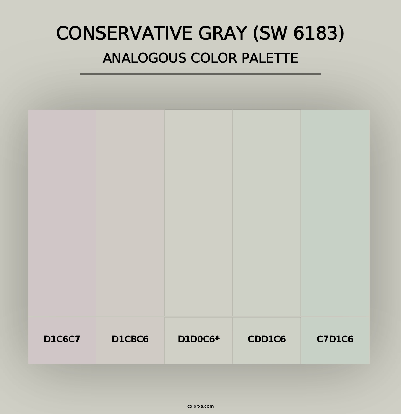 Conservative Gray (SW 6183) - Analogous Color Palette