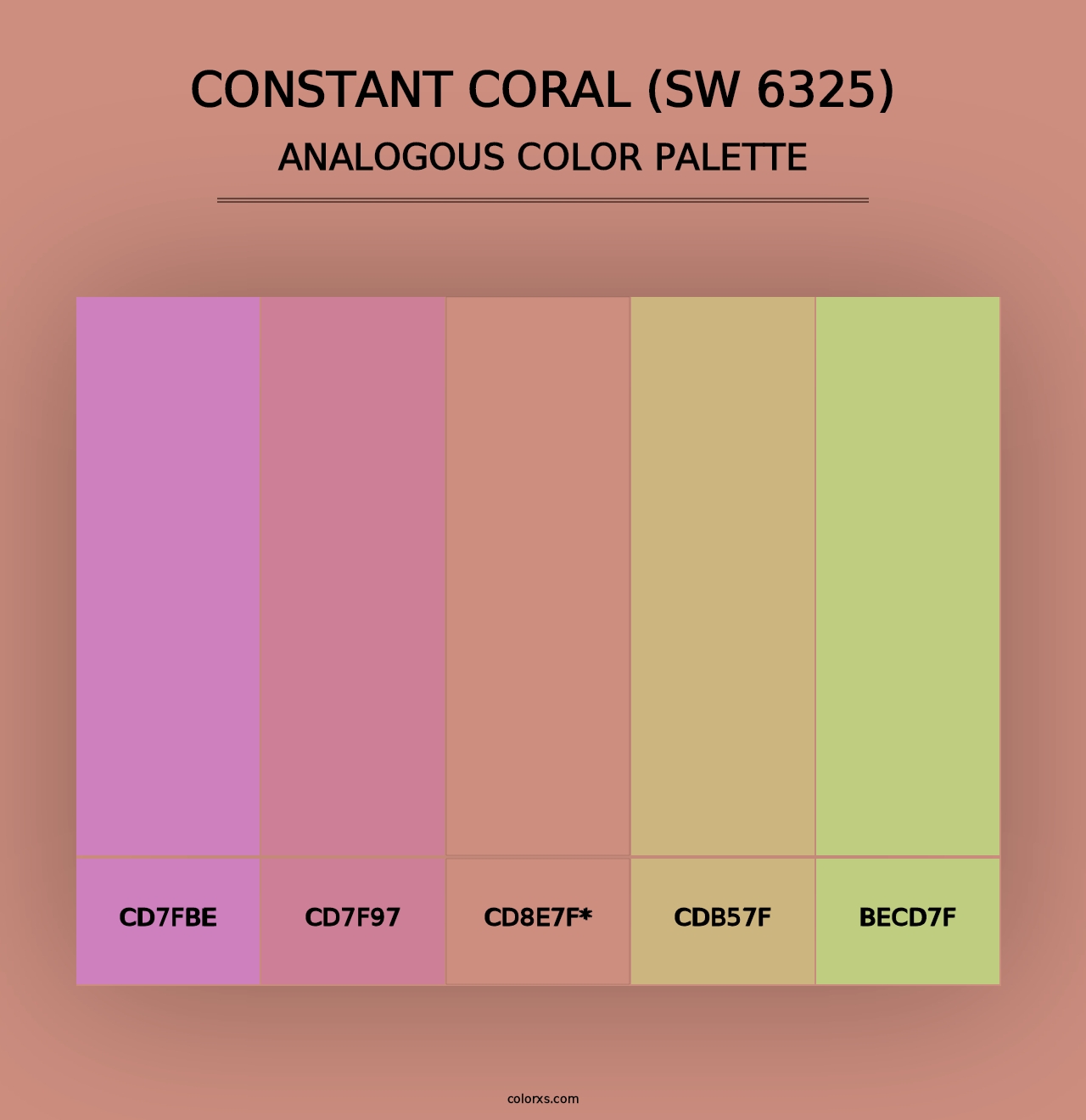 Constant Coral (SW 6325) - Analogous Color Palette