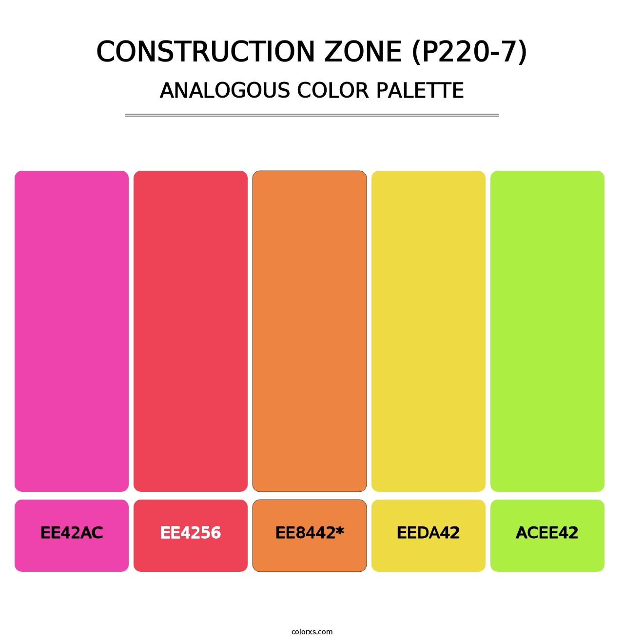 Construction Zone (P220-7) - Analogous Color Palette