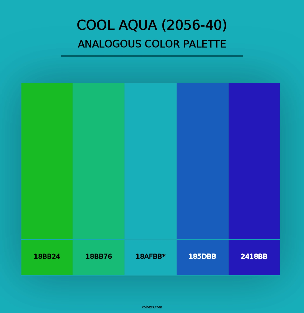 Cool Aqua (2056-40) - Analogous Color Palette