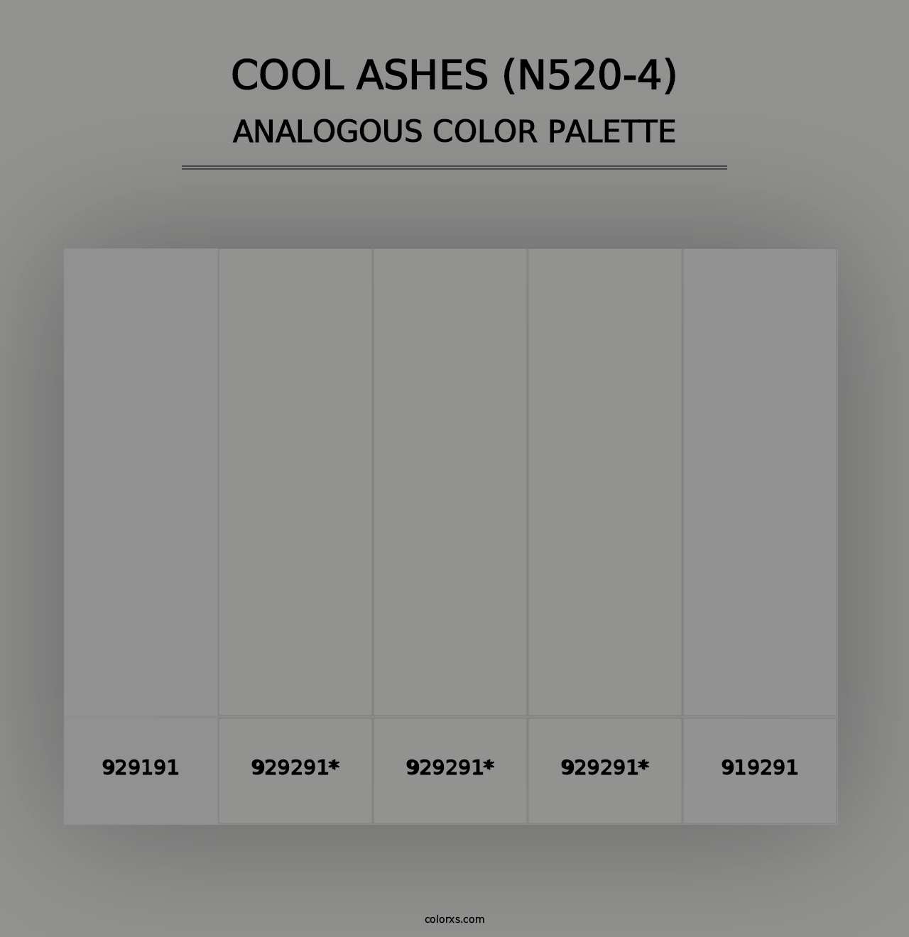 Cool Ashes (N520-4) - Analogous Color Palette