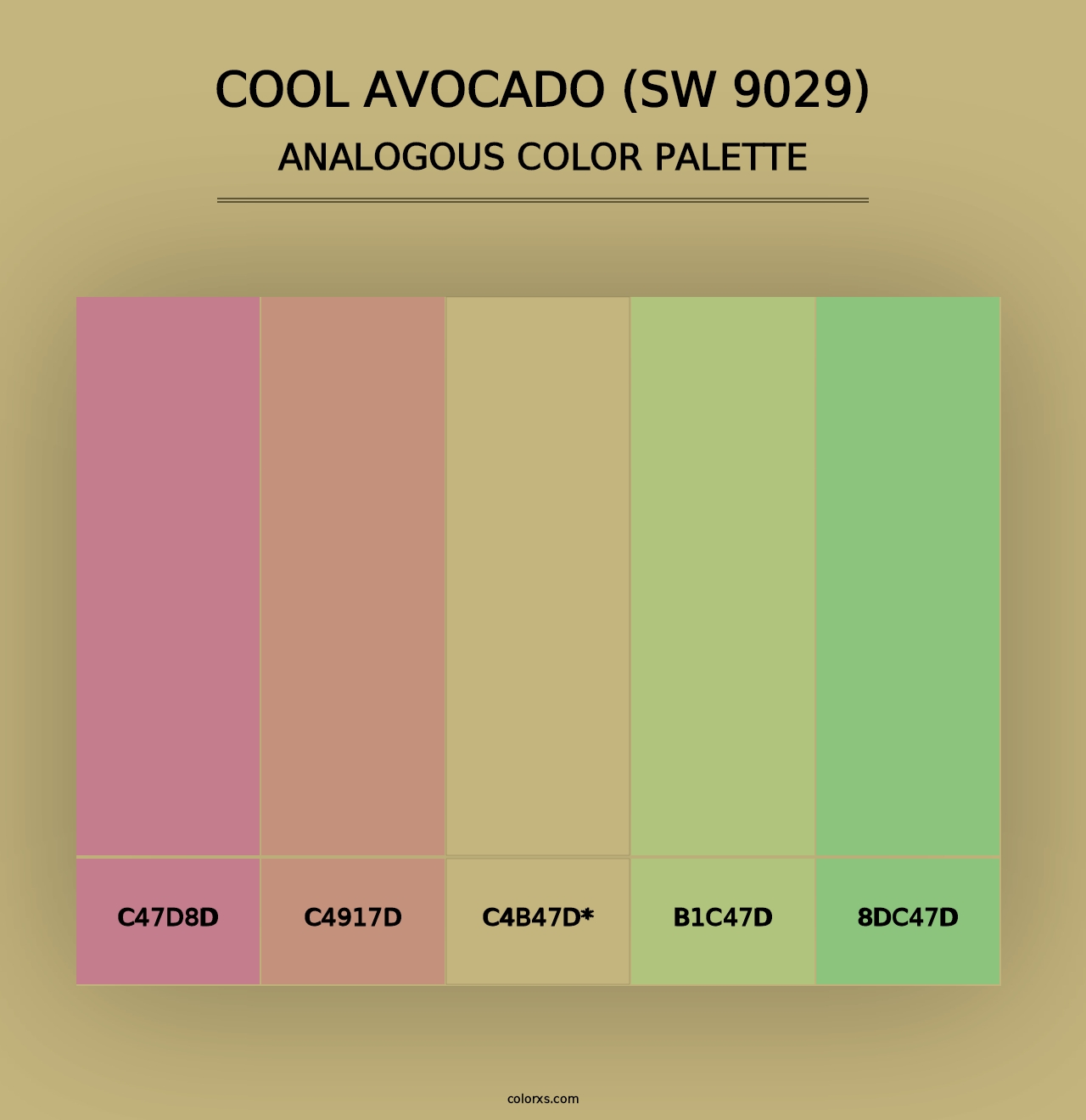 Cool Avocado (SW 9029) - Analogous Color Palette