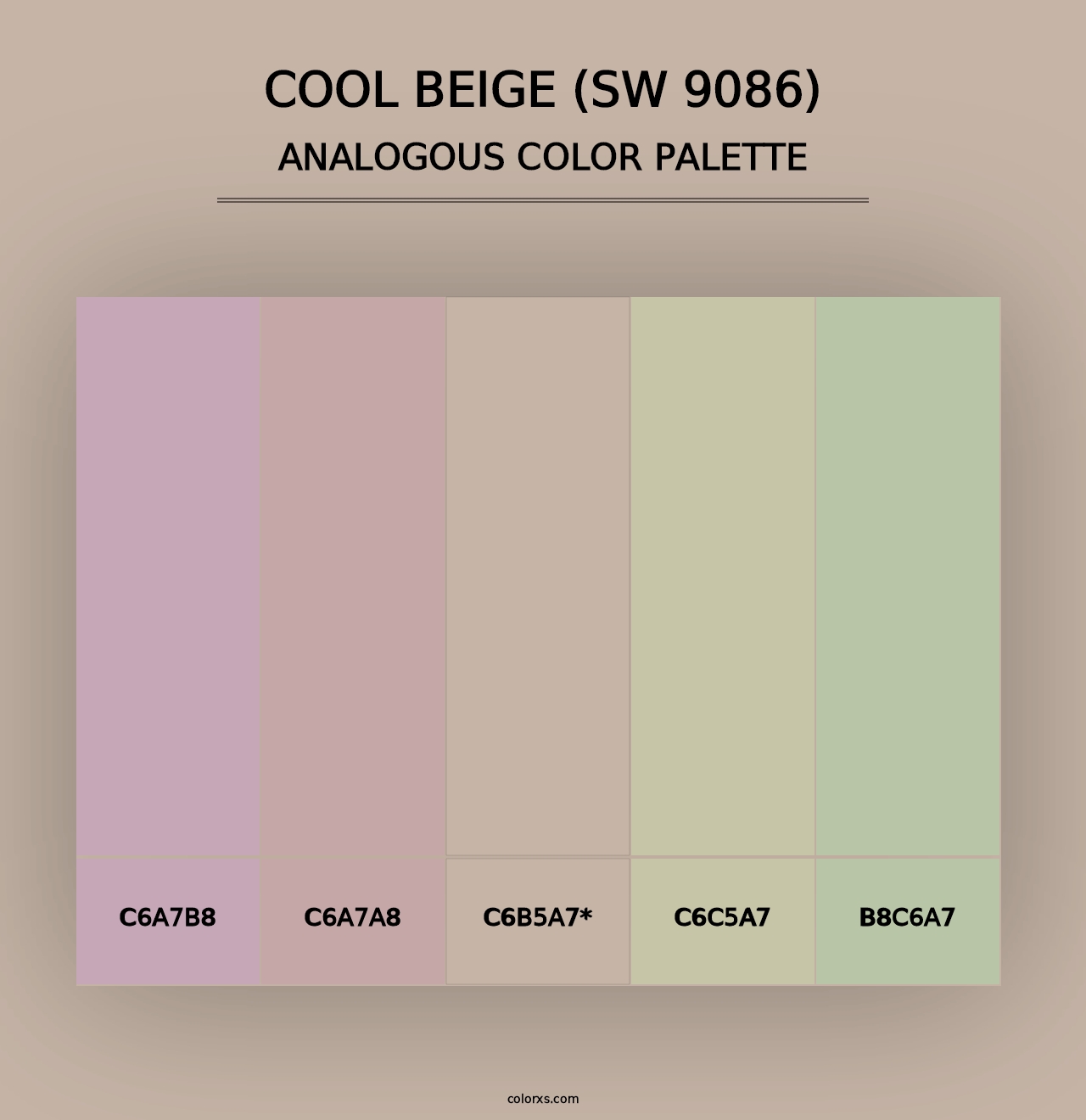 Cool Beige (SW 9086) - Analogous Color Palette