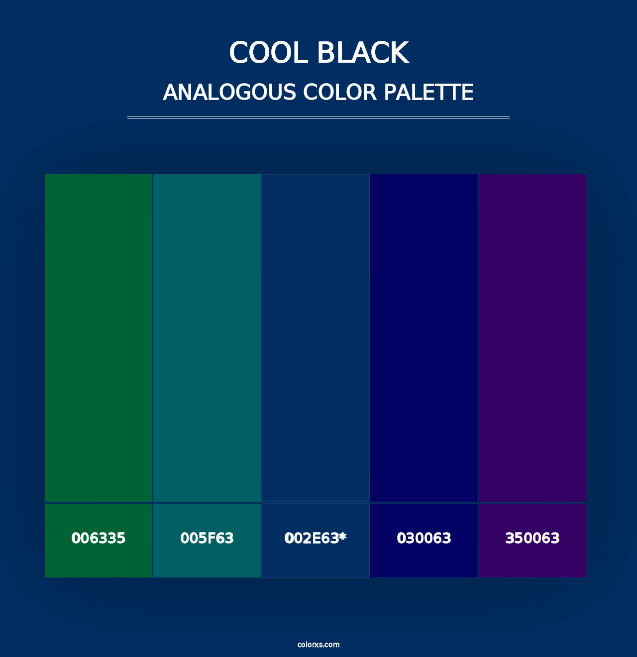 Cool Black - Analogous Color Palette