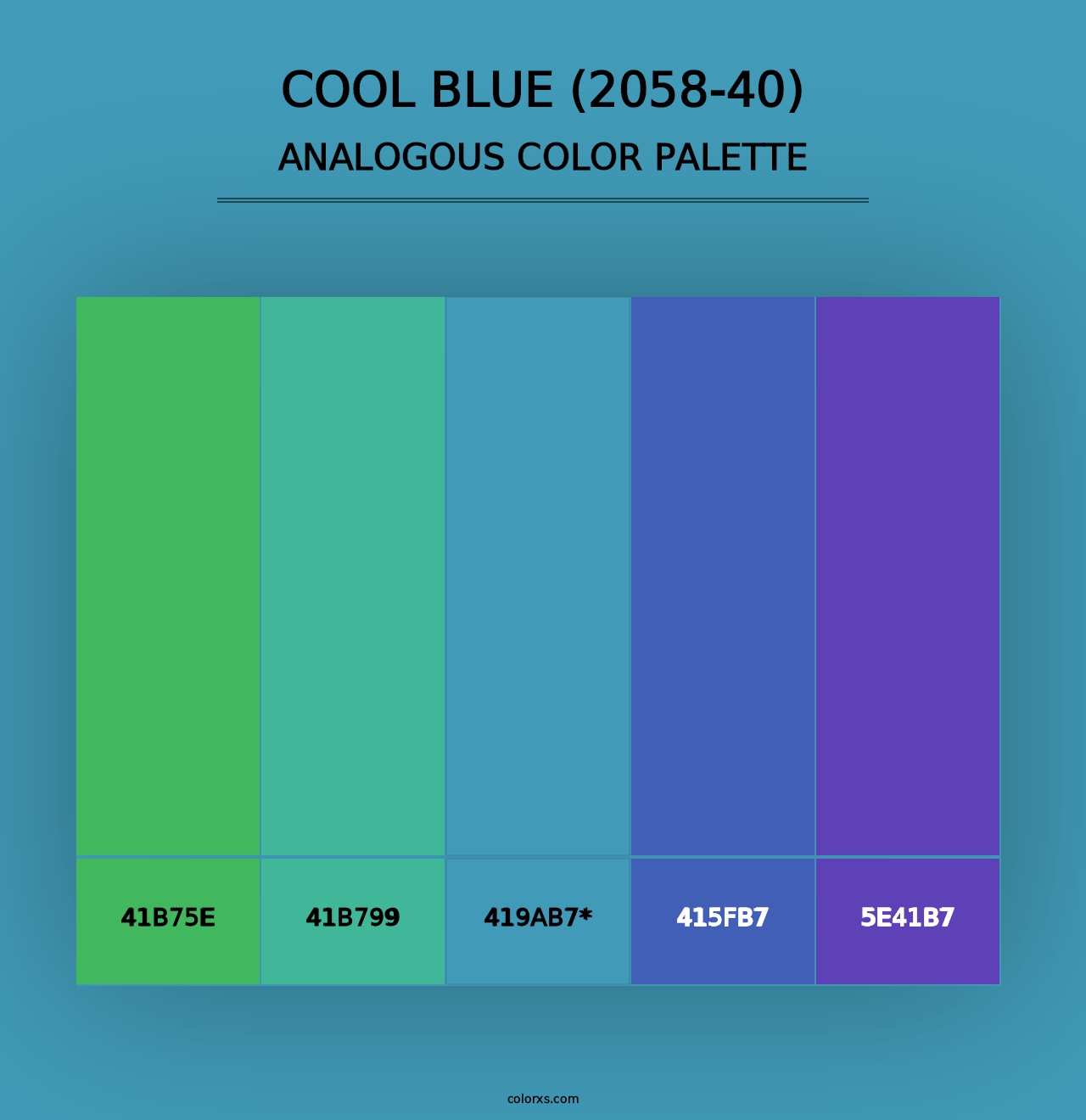 Cool Blue (2058-40) - Analogous Color Palette