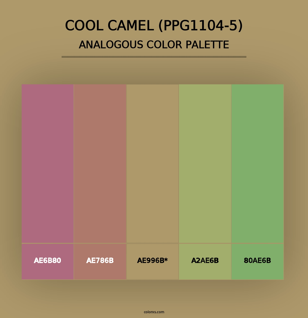 Cool Camel (PPG1104-5) - Analogous Color Palette