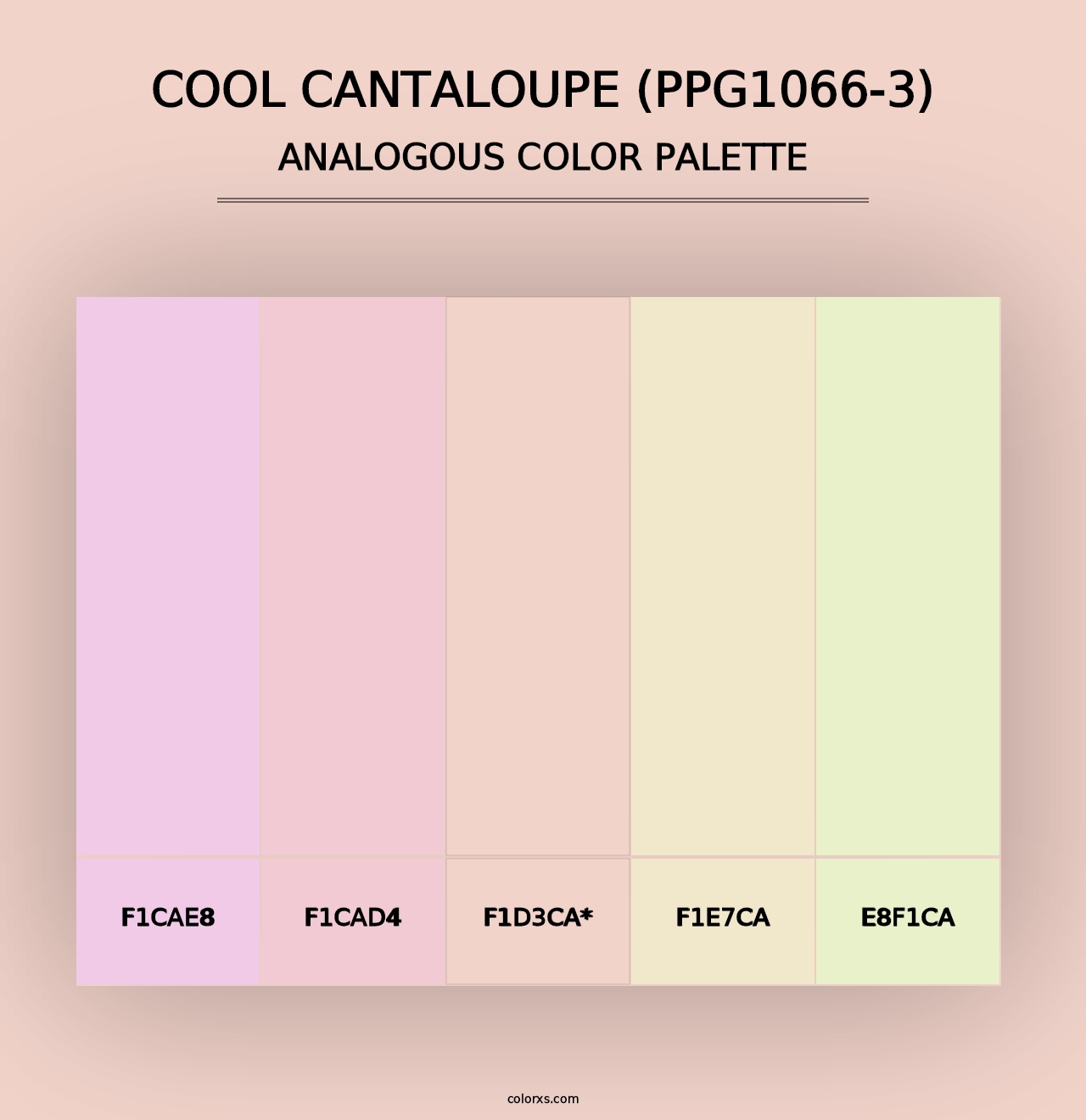 Cool Cantaloupe (PPG1066-3) - Analogous Color Palette