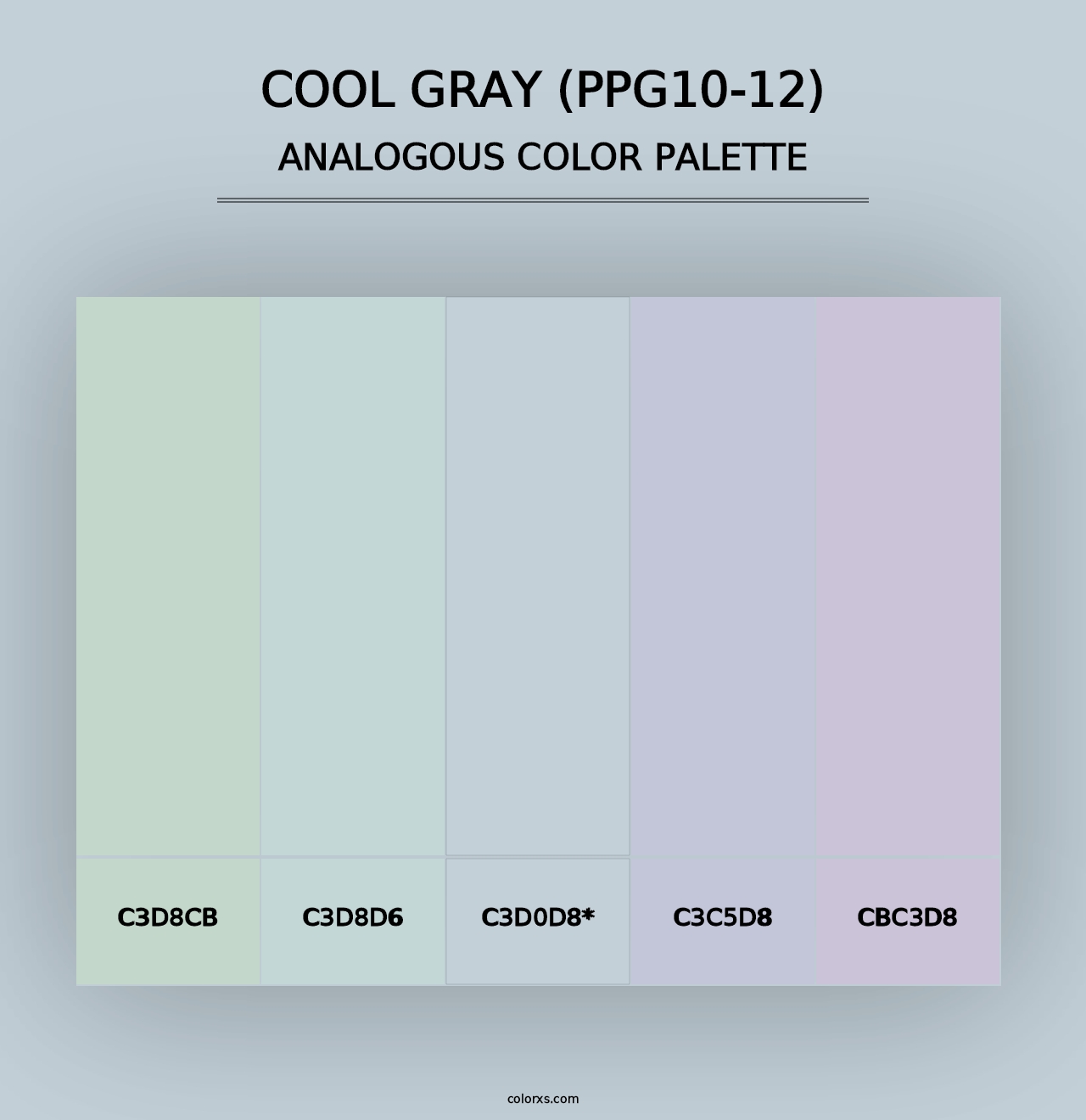 Cool Gray (PPG10-12) - Analogous Color Palette