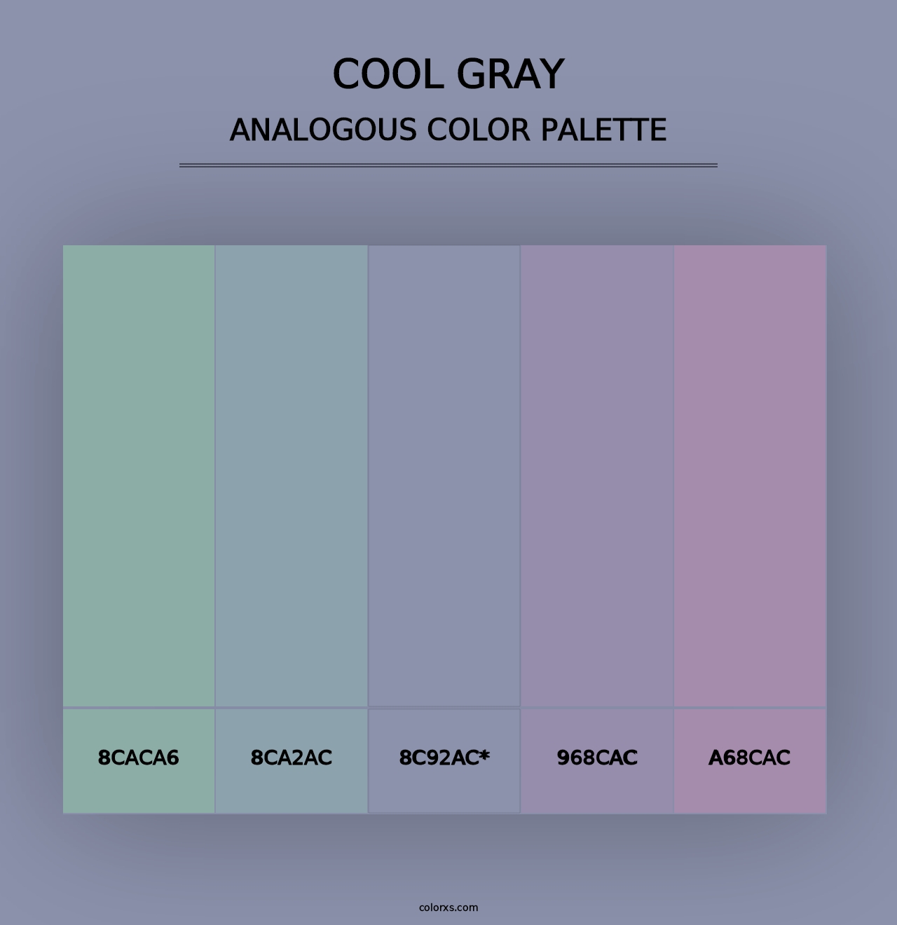 Cool Gray - Analogous Color Palette