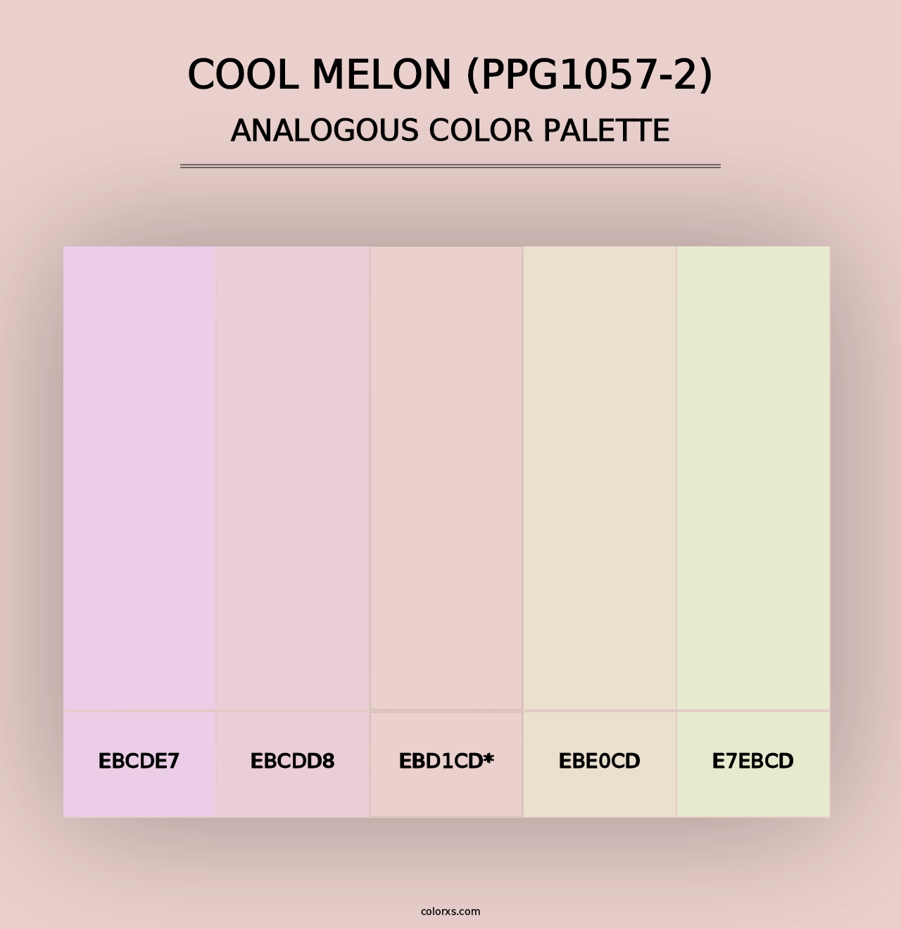 Cool Melon (PPG1057-2) - Analogous Color Palette