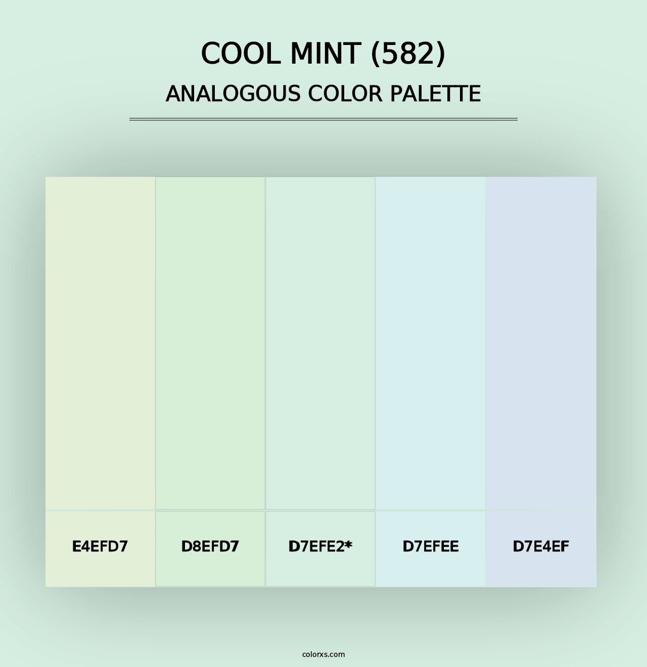 Cool Mint (582) - Analogous Color Palette