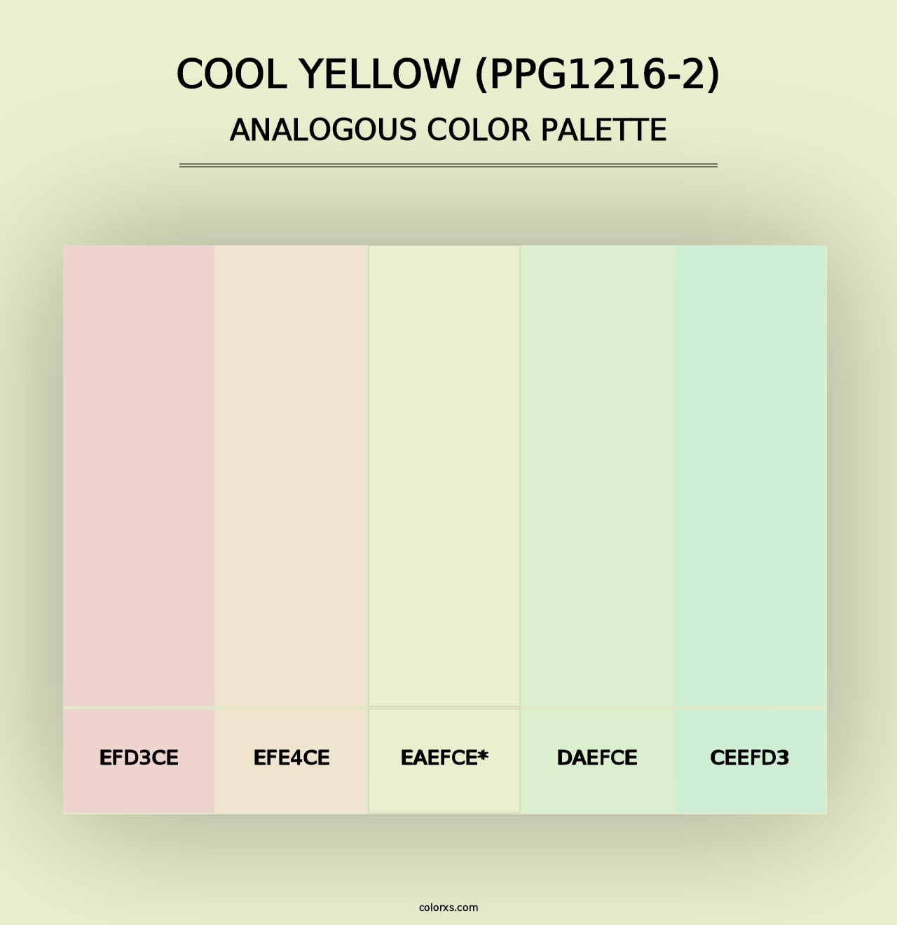 Cool Yellow (PPG1216-2) - Analogous Color Palette