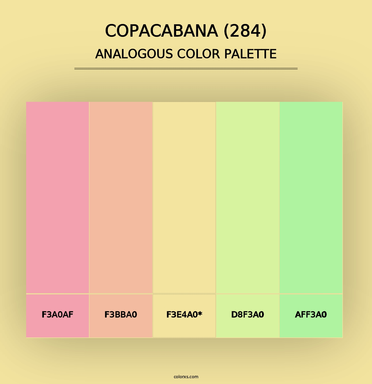 Copacabana (284) - Analogous Color Palette