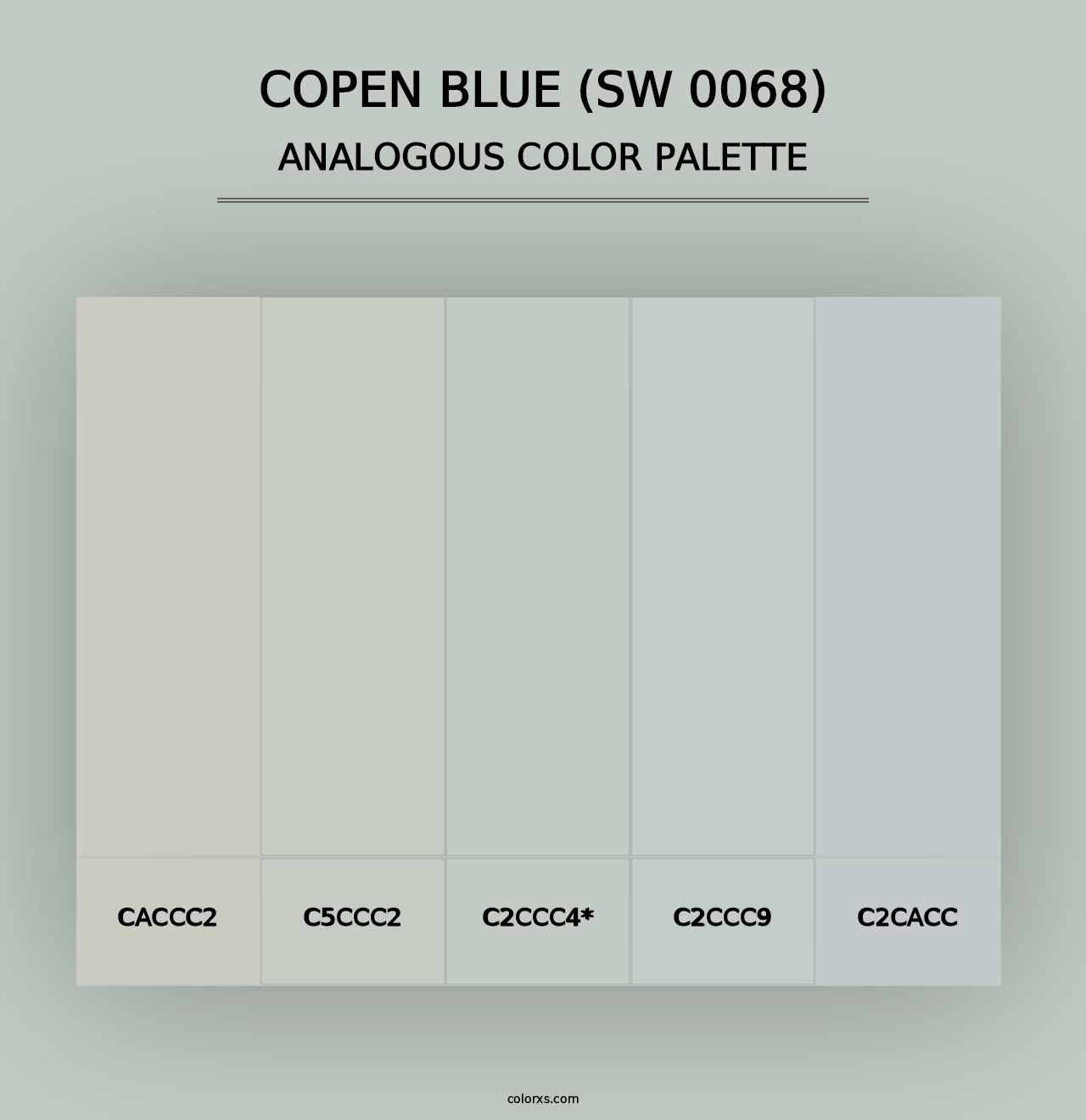 Copen Blue (SW 0068) - Analogous Color Palette