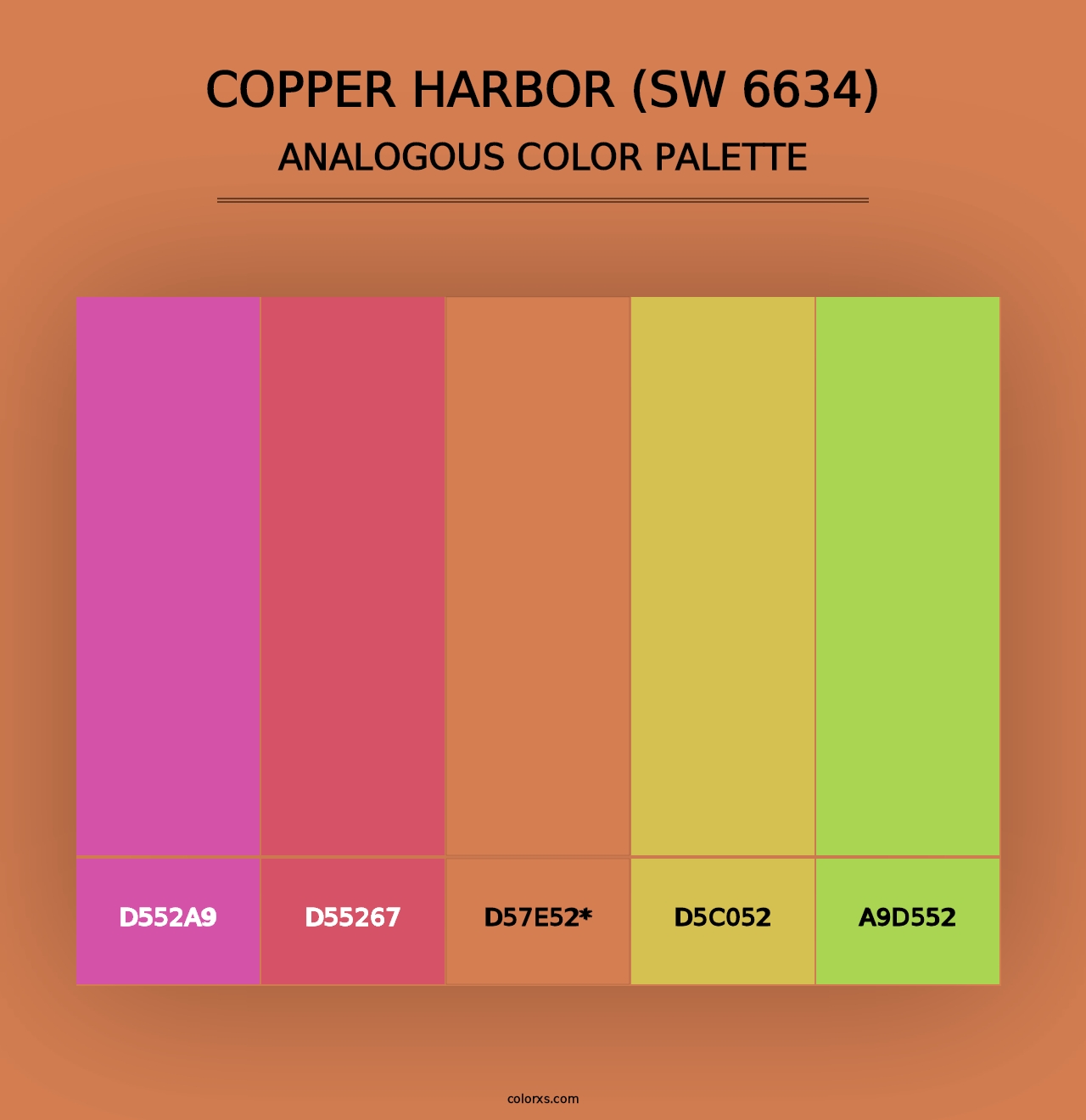 Copper Harbor (SW 6634) - Analogous Color Palette