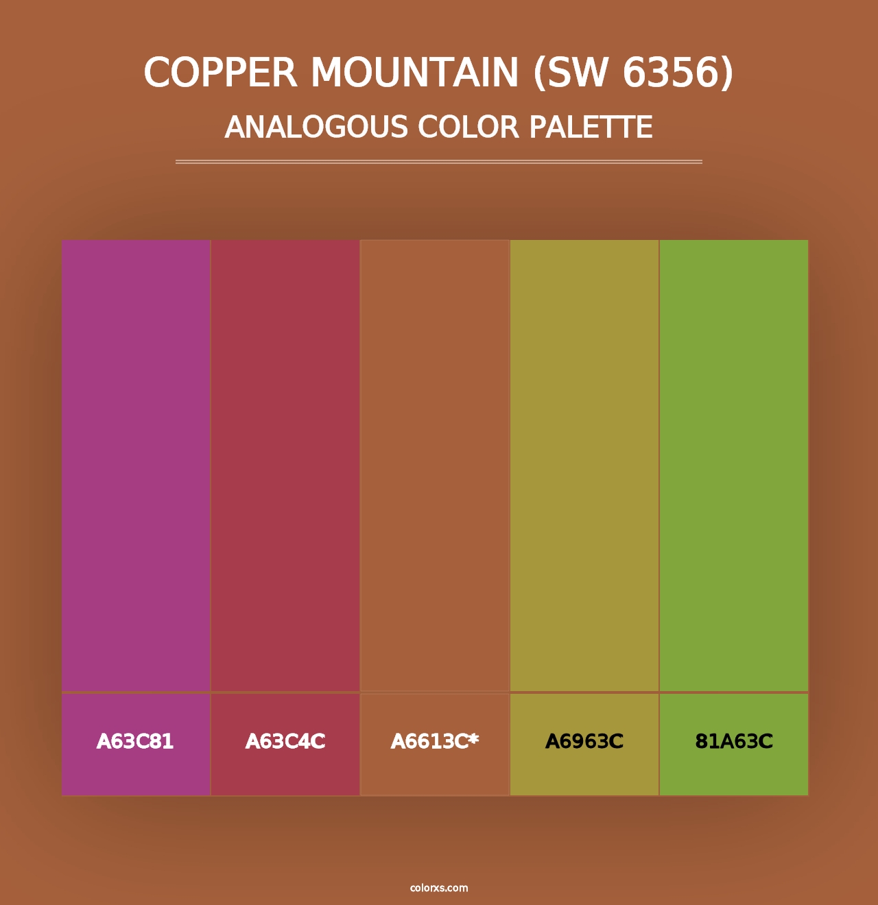 Copper Mountain (SW 6356) - Analogous Color Palette