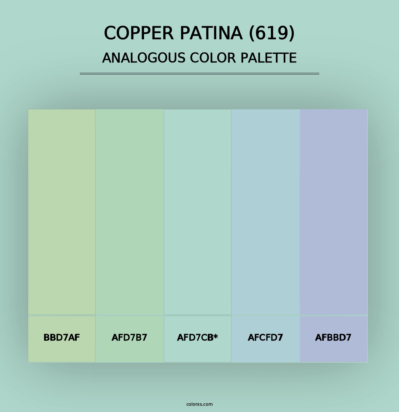 Copper Patina (619) - Analogous Color Palette