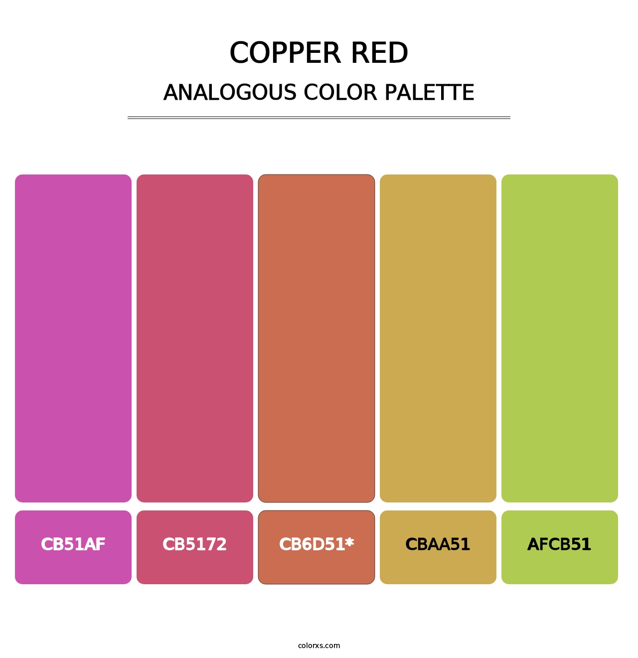 Copper Red - Analogous Color Palette