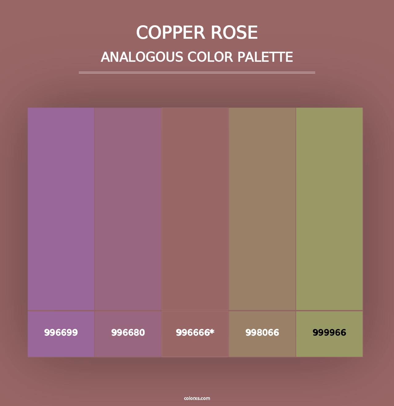 Copper rose - Analogous Color Palette