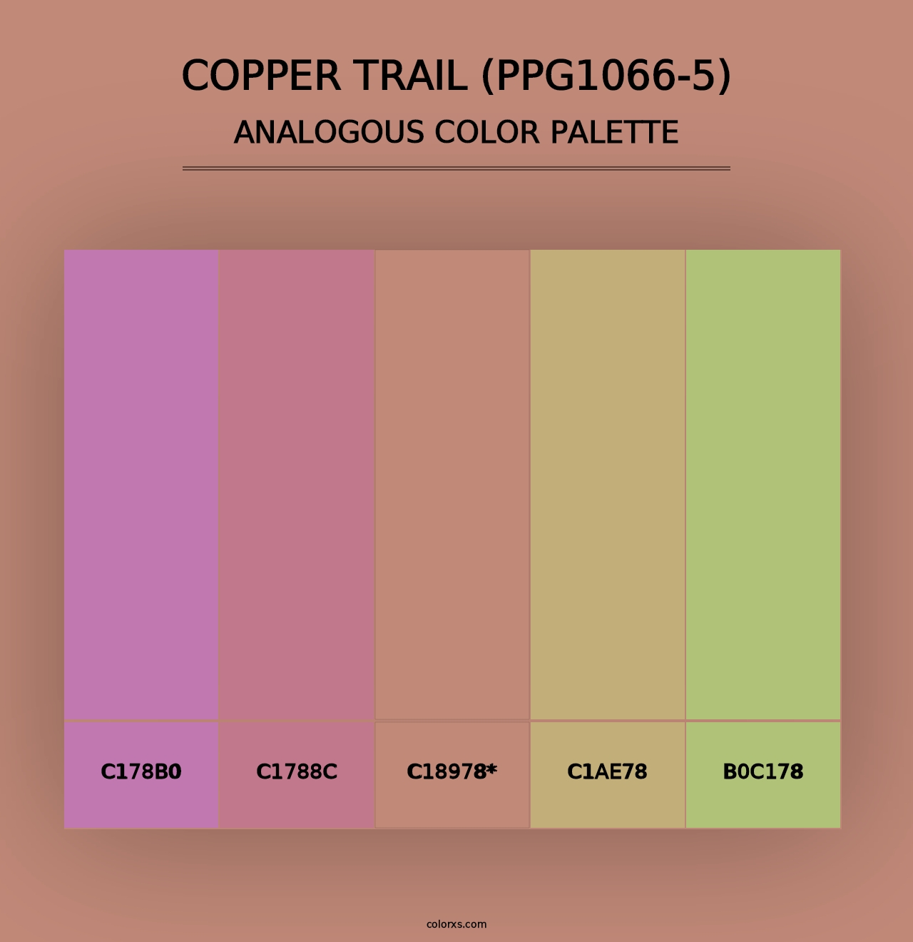 Copper Trail (PPG1066-5) - Analogous Color Palette