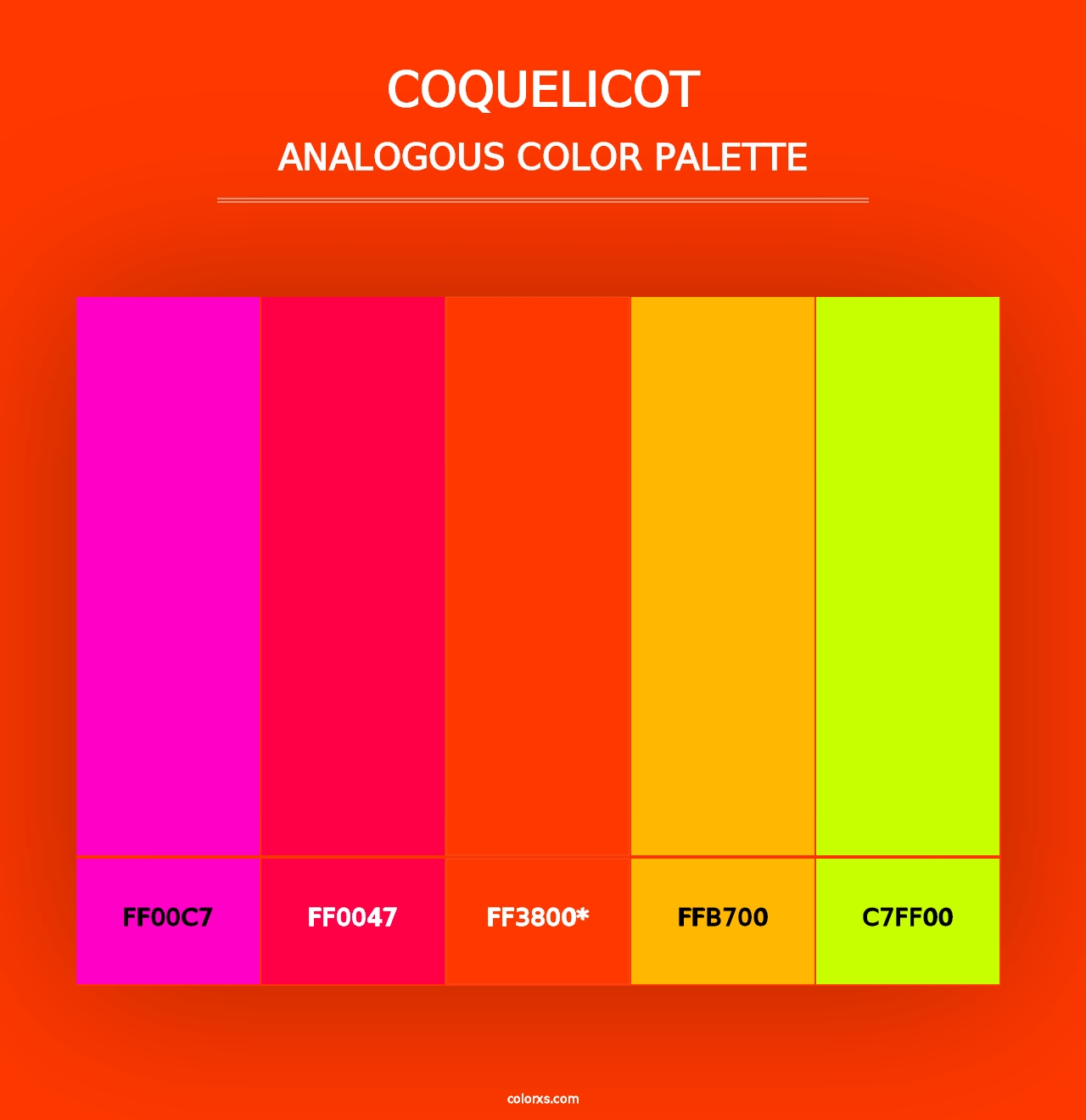 Coquelicot - Analogous Color Palette