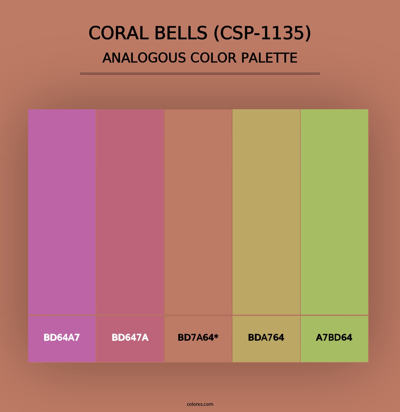 Coral Bells (CSP-1135) - Analogous Color Palette