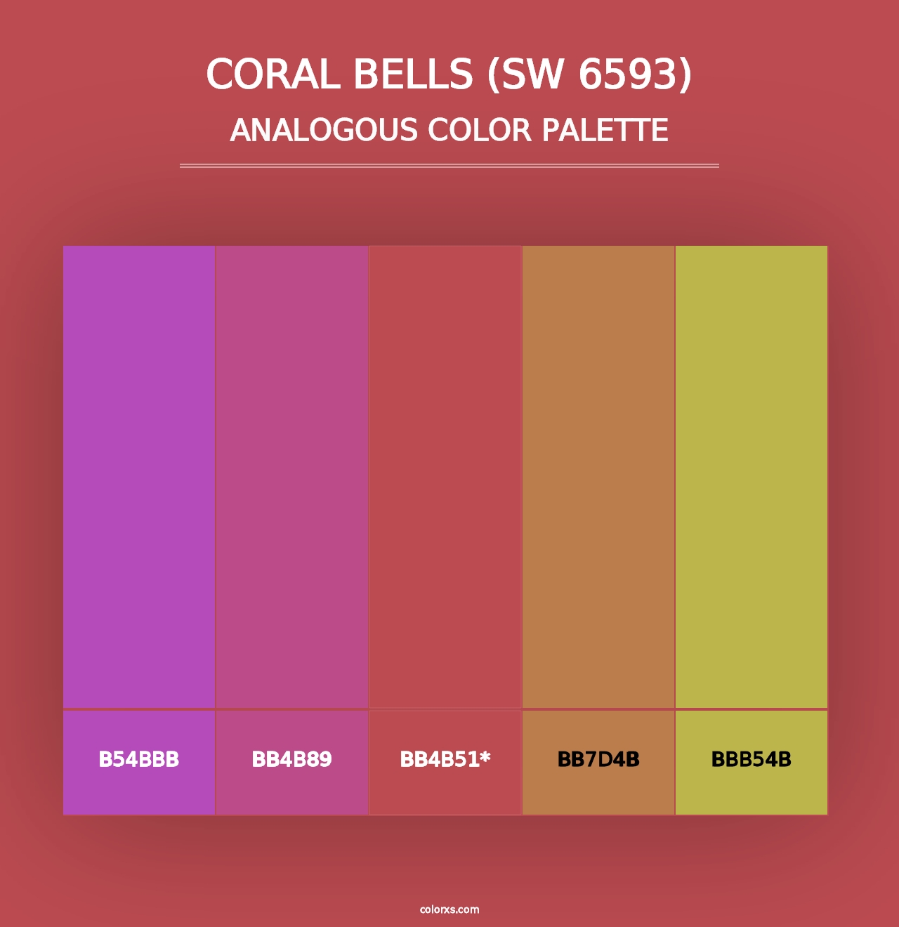 Coral Bells (SW 6593) - Analogous Color Palette