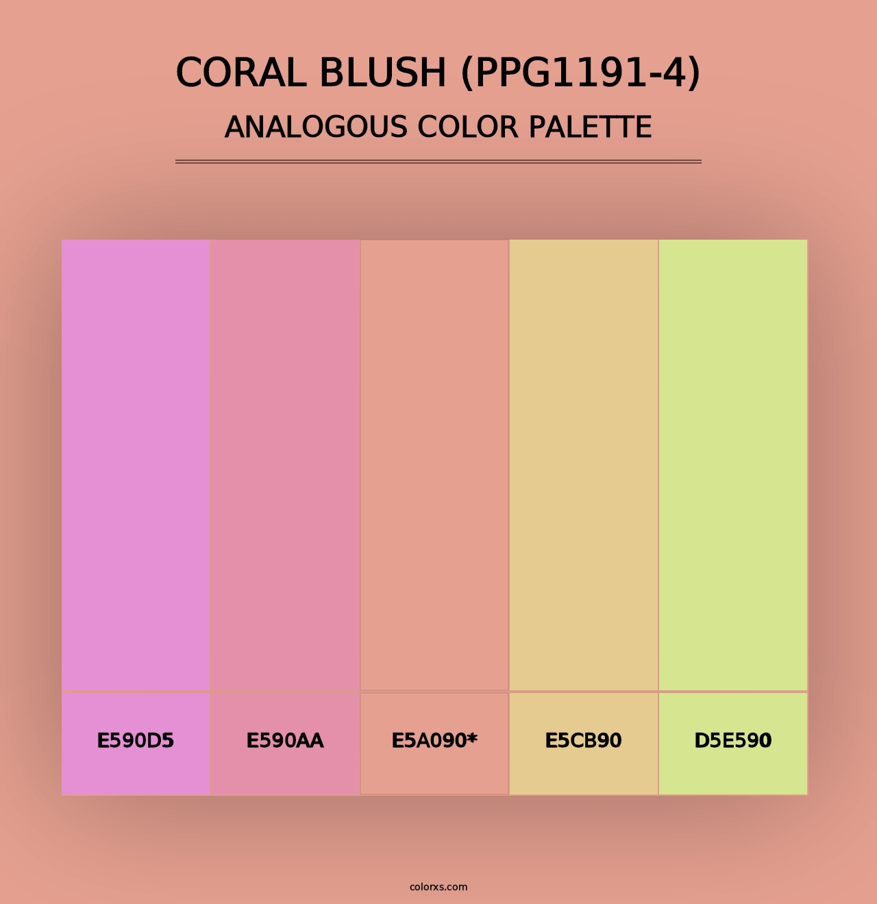 Coral Blush (PPG1191-4) - Analogous Color Palette