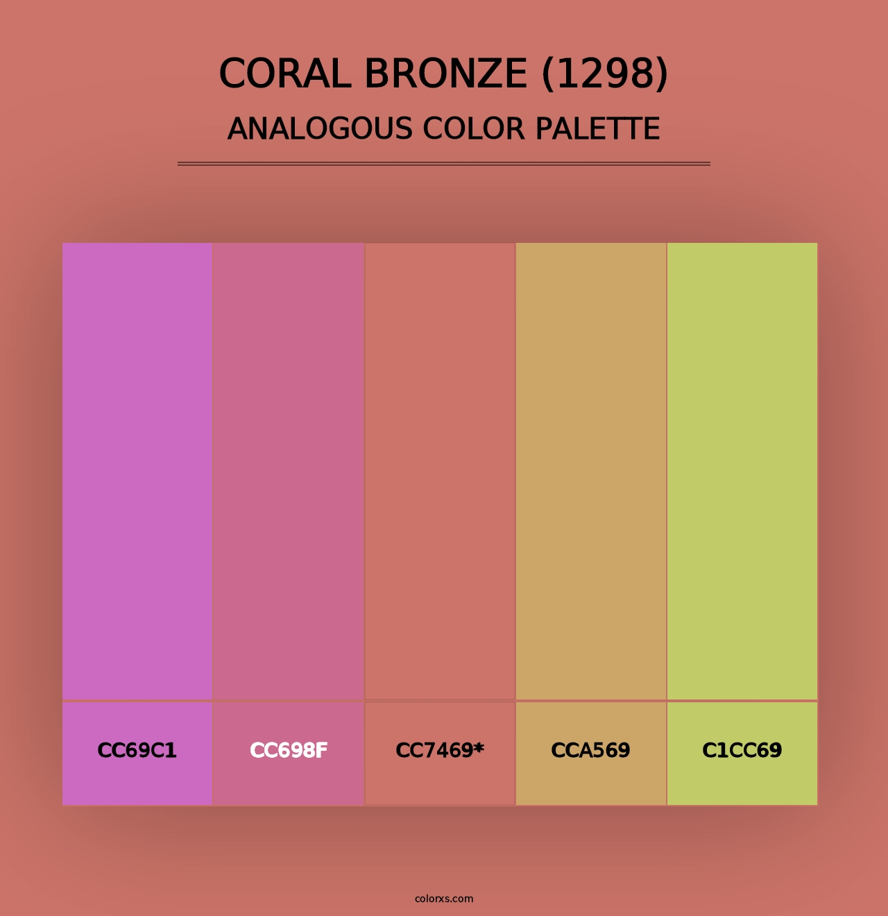 Coral Bronze (1298) - Analogous Color Palette