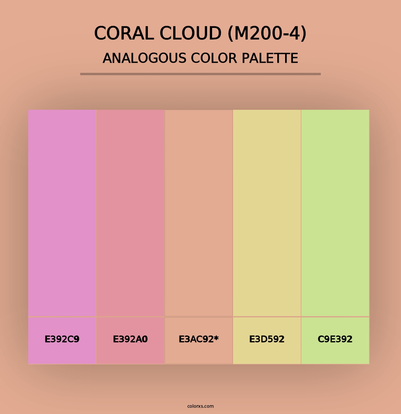 Coral Cloud (M200-4) - Analogous Color Palette