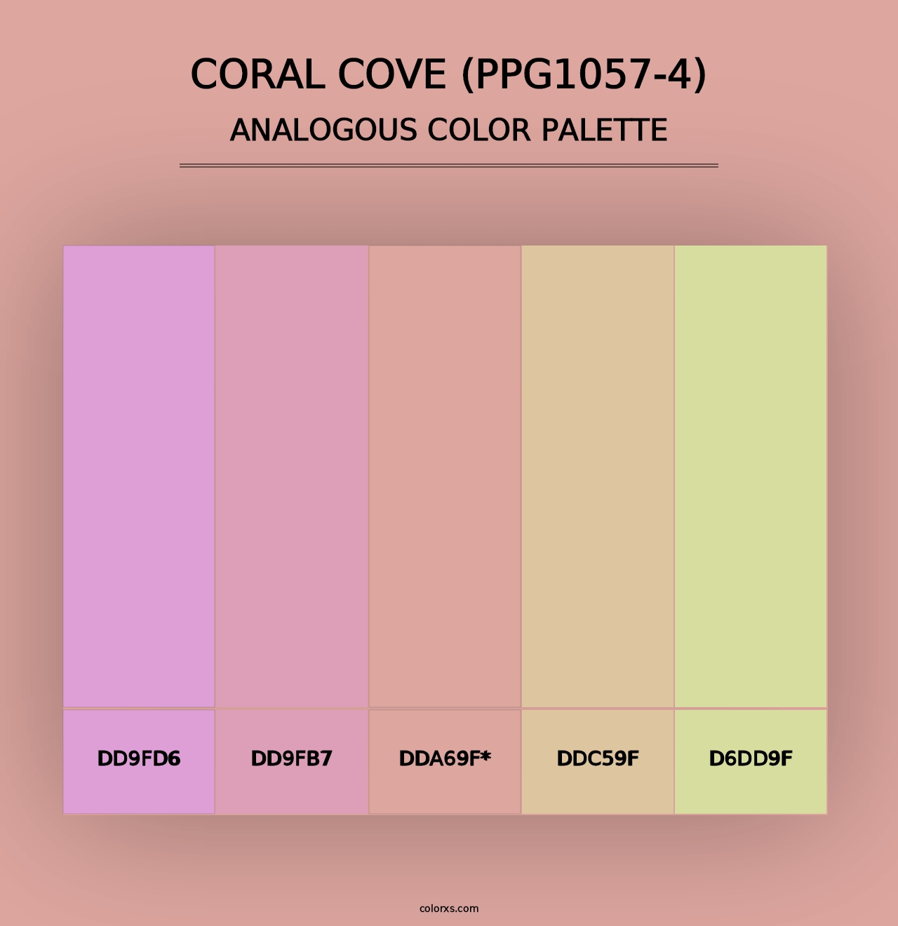 Coral Cove (PPG1057-4) - Analogous Color Palette