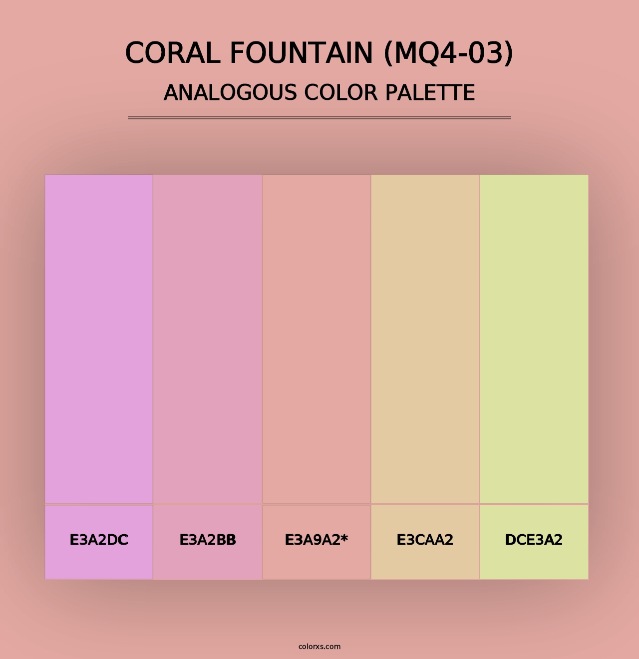 Coral Fountain (MQ4-03) - Analogous Color Palette