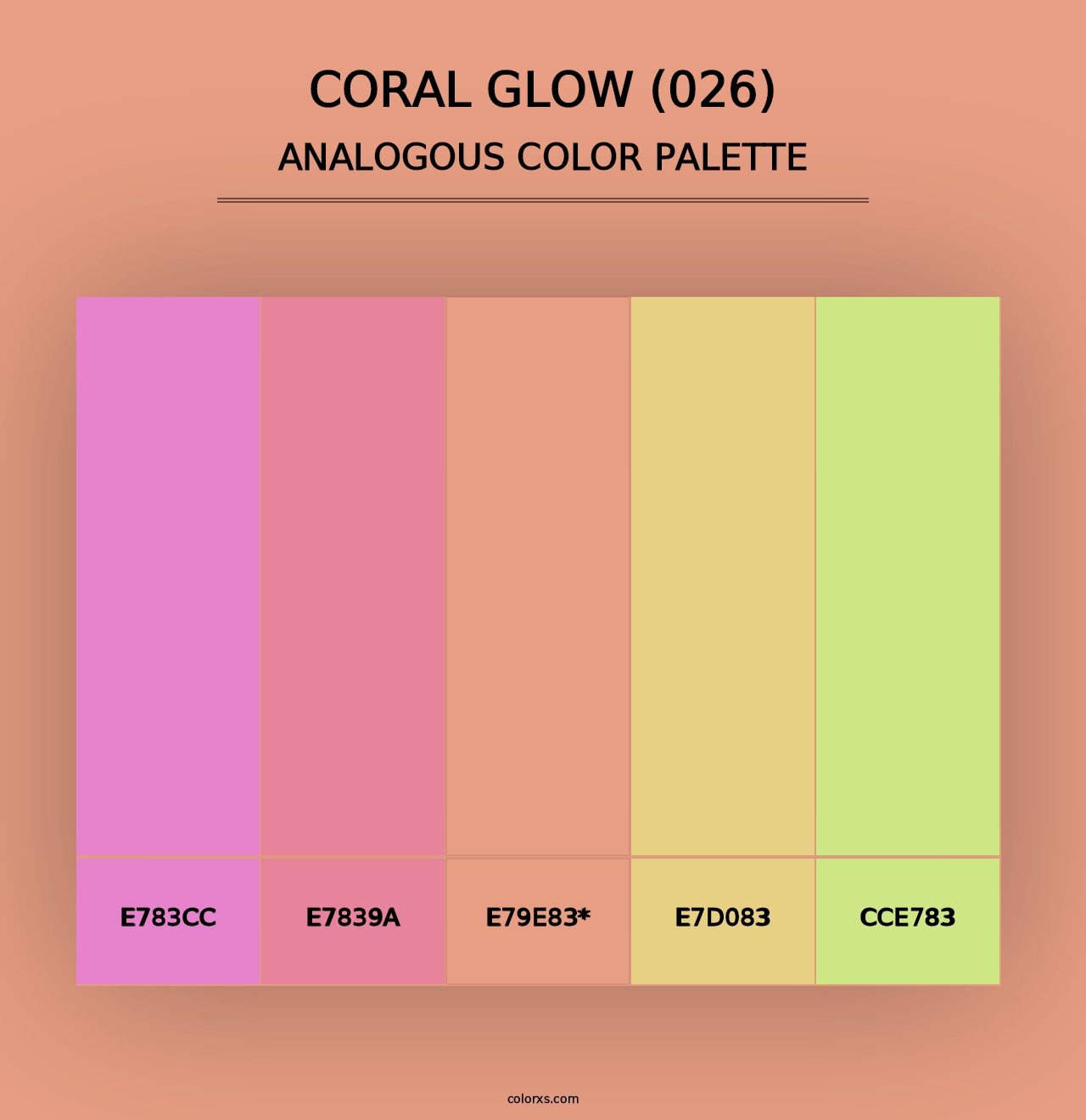 Coral Glow (026) - Analogous Color Palette