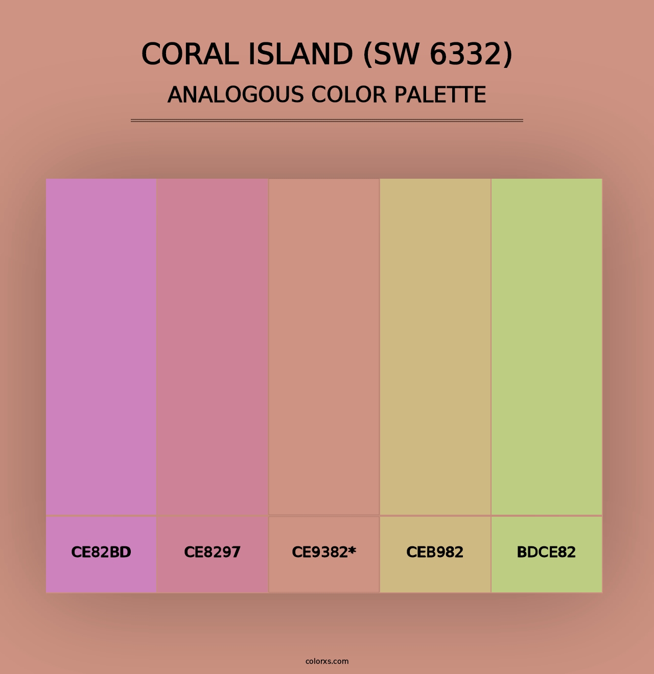 Coral Island (SW 6332) - Analogous Color Palette