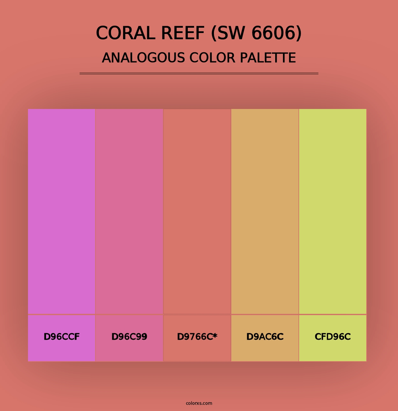 Coral Reef (SW 6606) - Analogous Color Palette