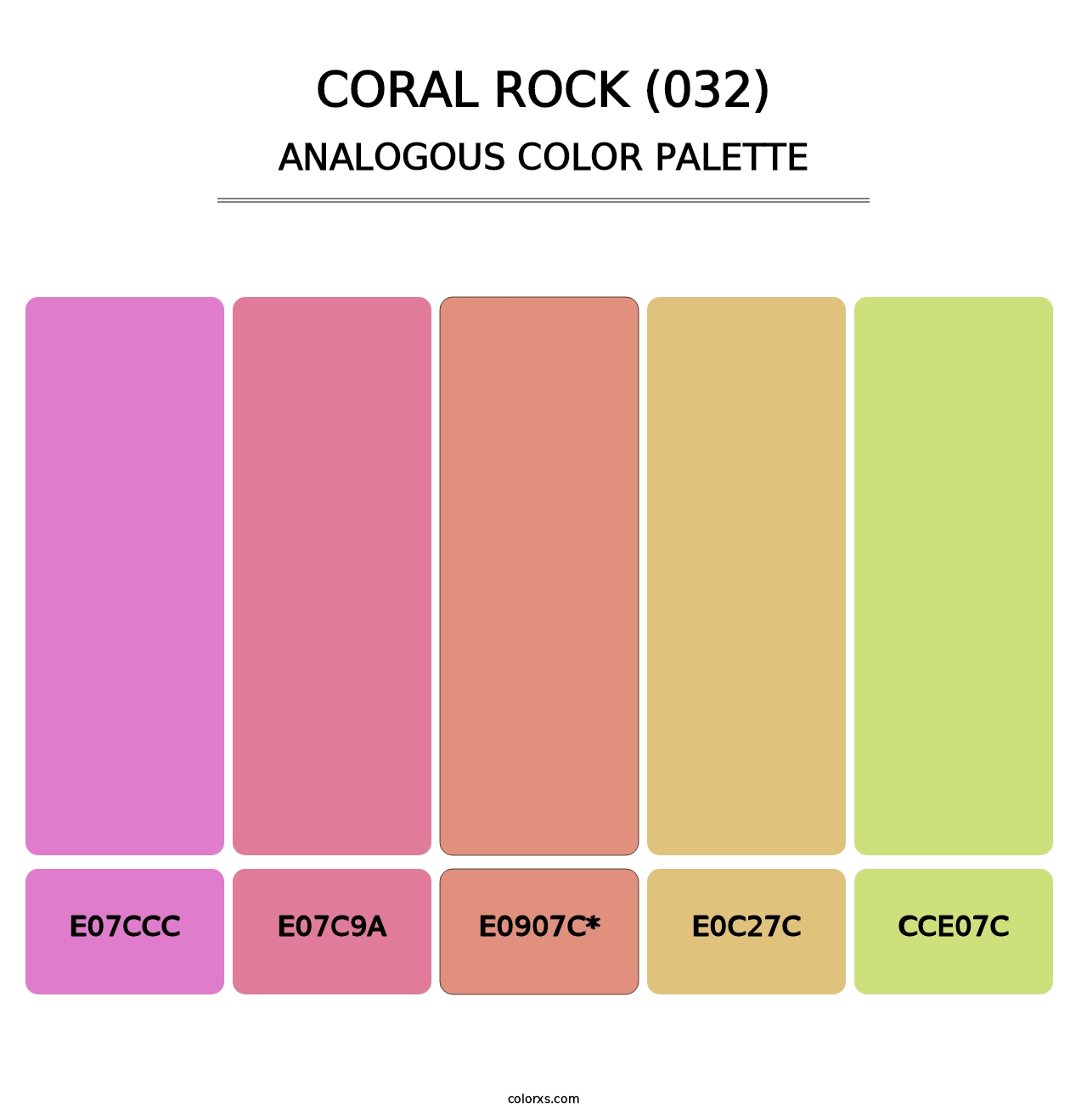 Coral Rock (032) - Analogous Color Palette