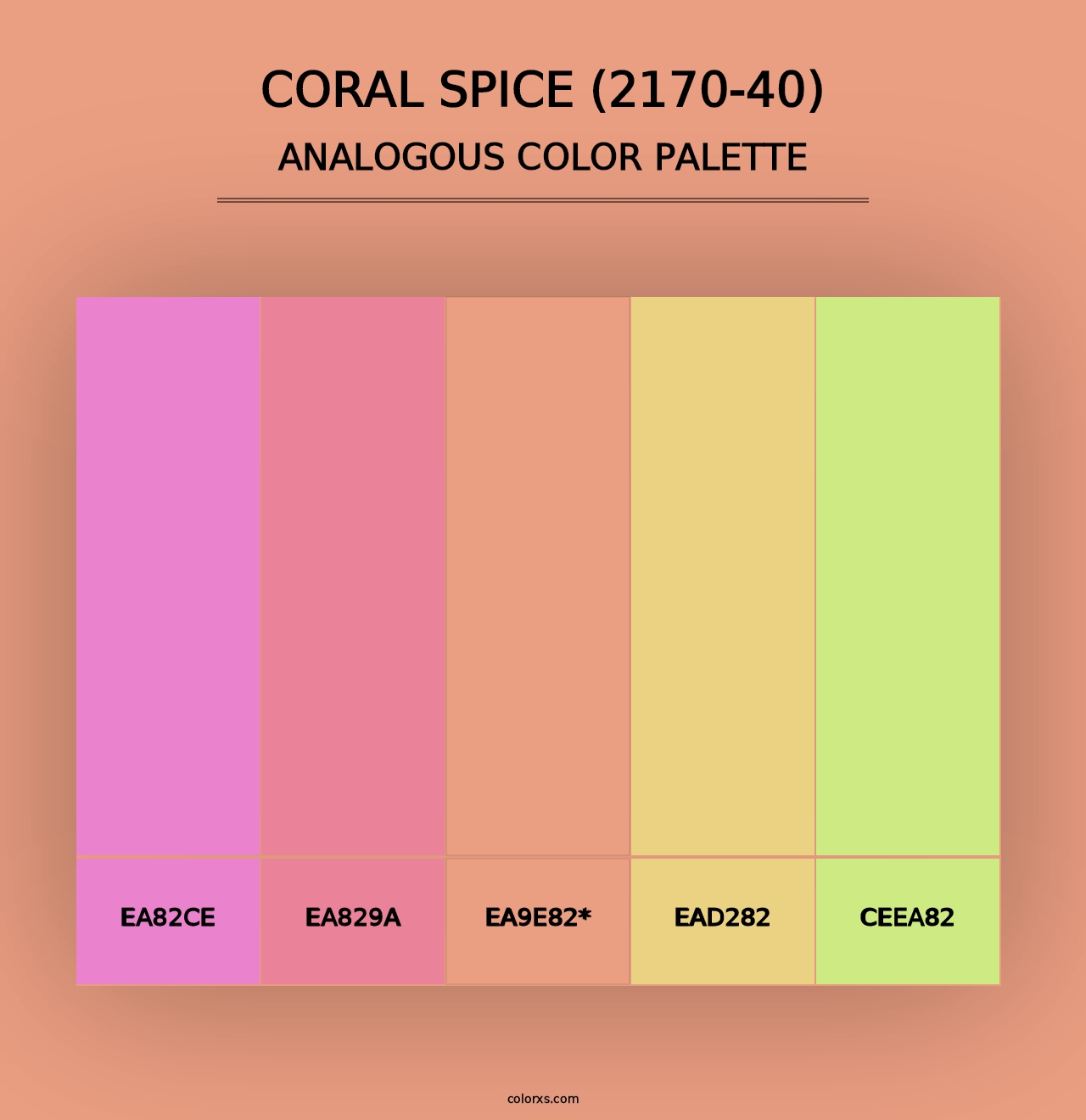 Coral Spice (2170-40) - Analogous Color Palette