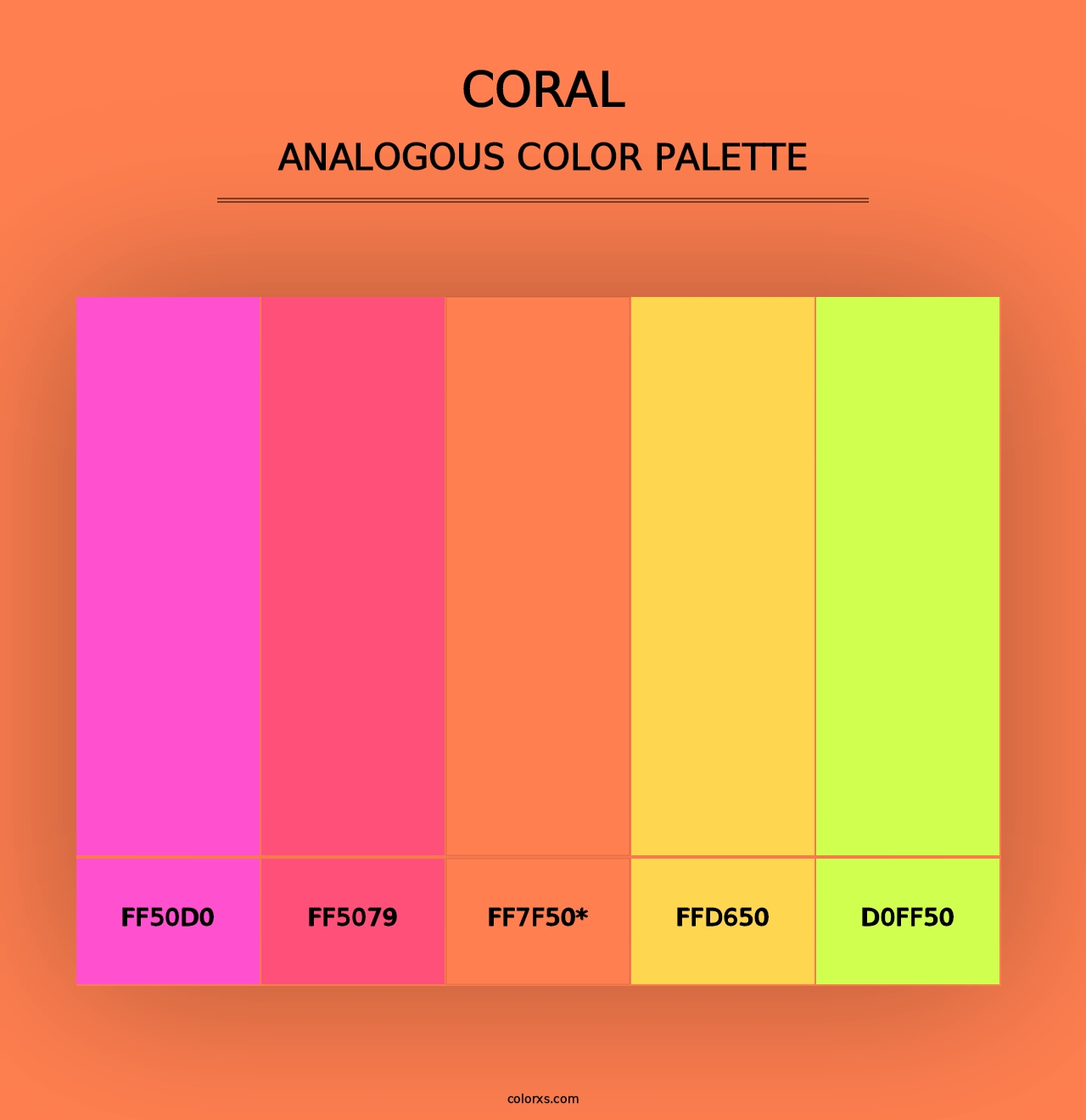 Coral - Analogous Color Palette