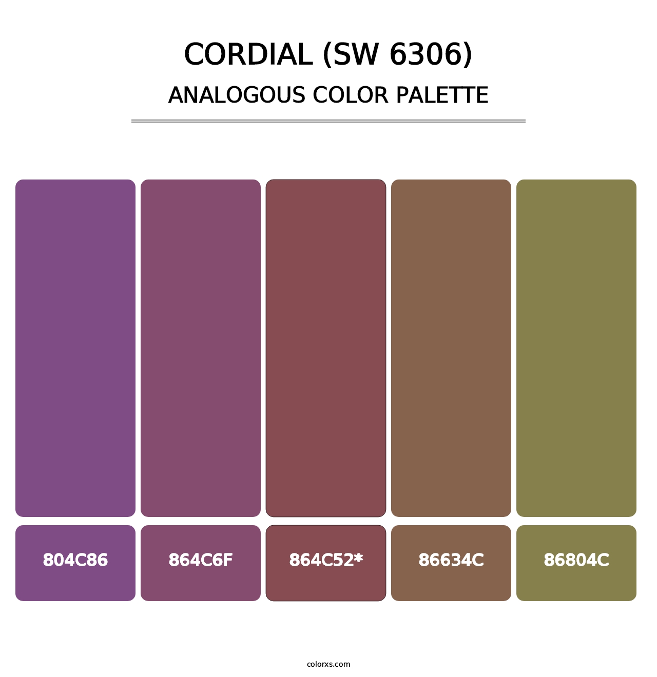 Cordial (SW 6306) - Analogous Color Palette