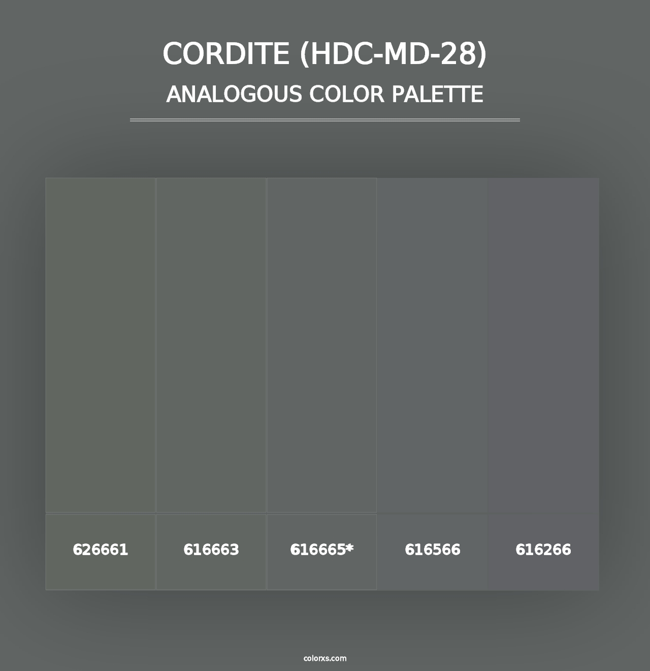 Cordite (HDC-MD-28) - Analogous Color Palette