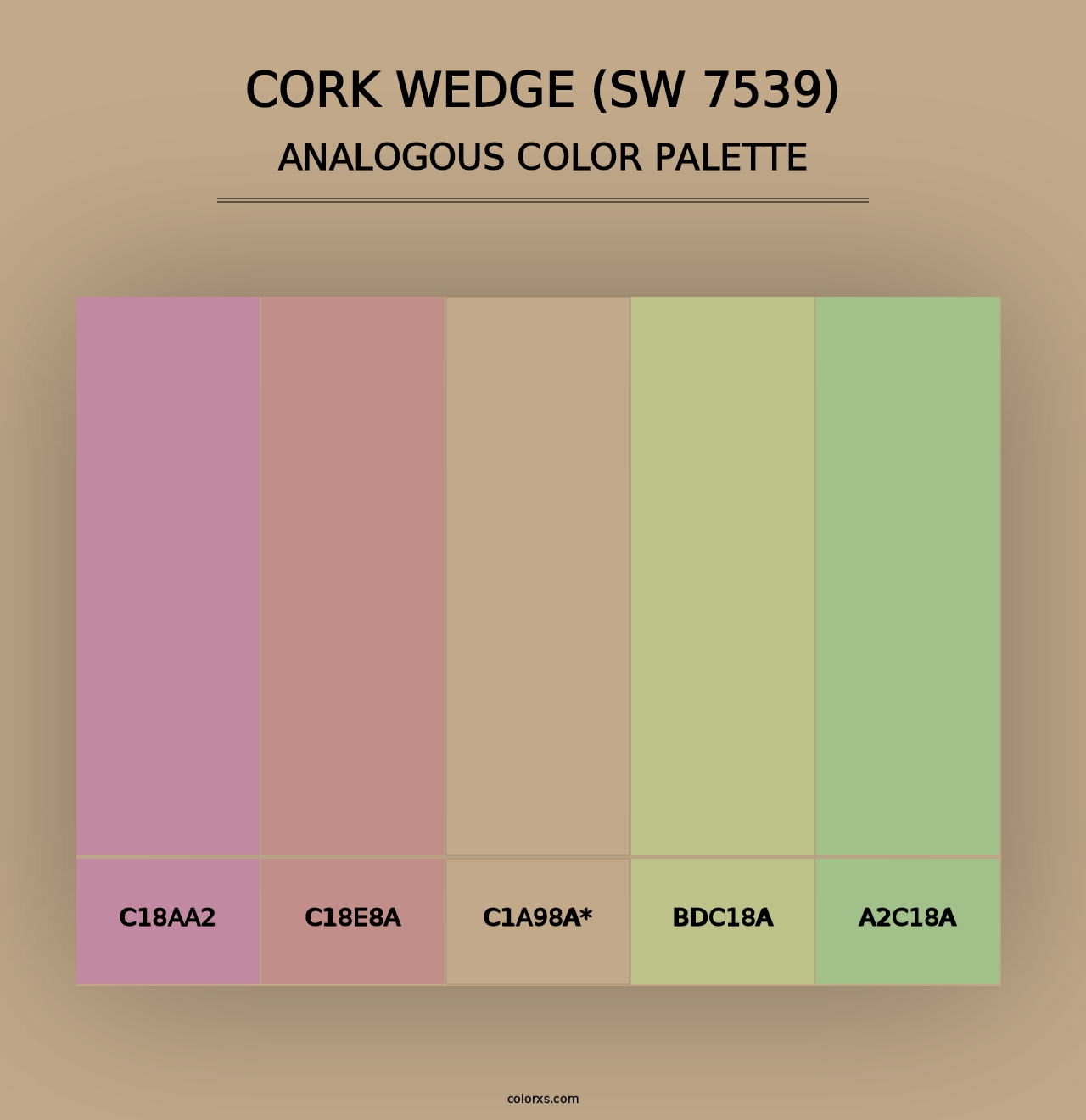 Cork Wedge (SW 7539) - Analogous Color Palette