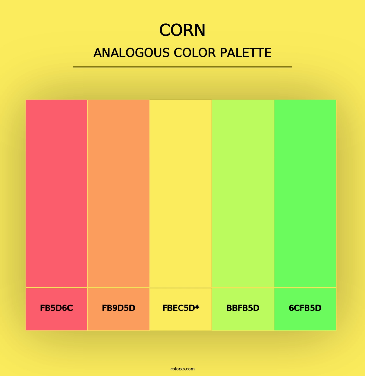 Corn - Analogous Color Palette