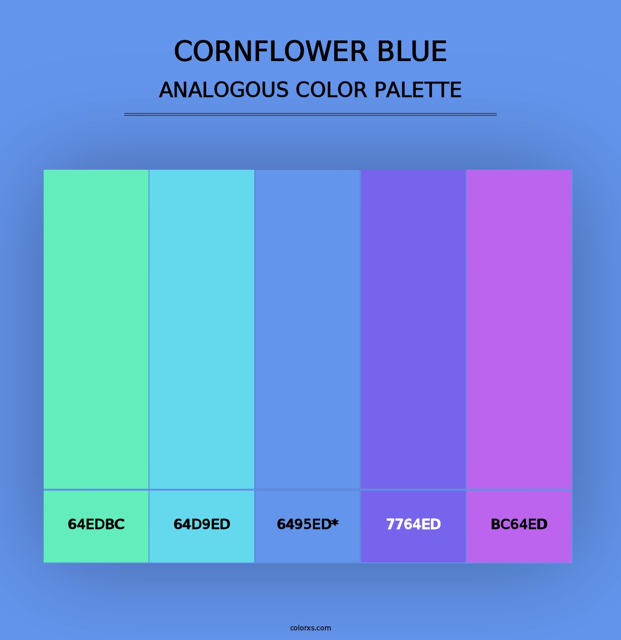 Cornflower Blue - Analogous Color Palette