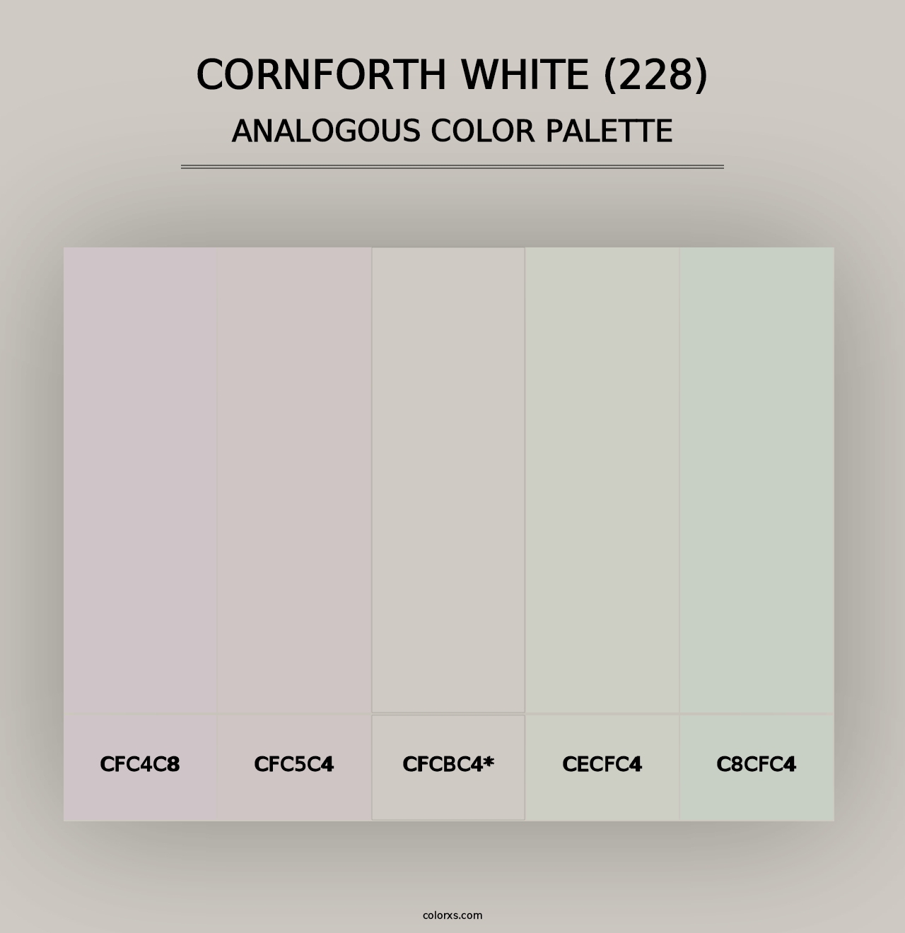 Cornforth White (228) - Analogous Color Palette