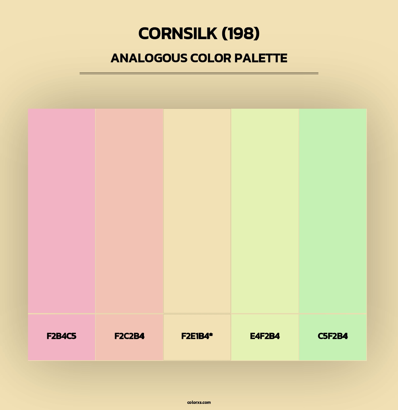 Cornsilk (198) - Analogous Color Palette