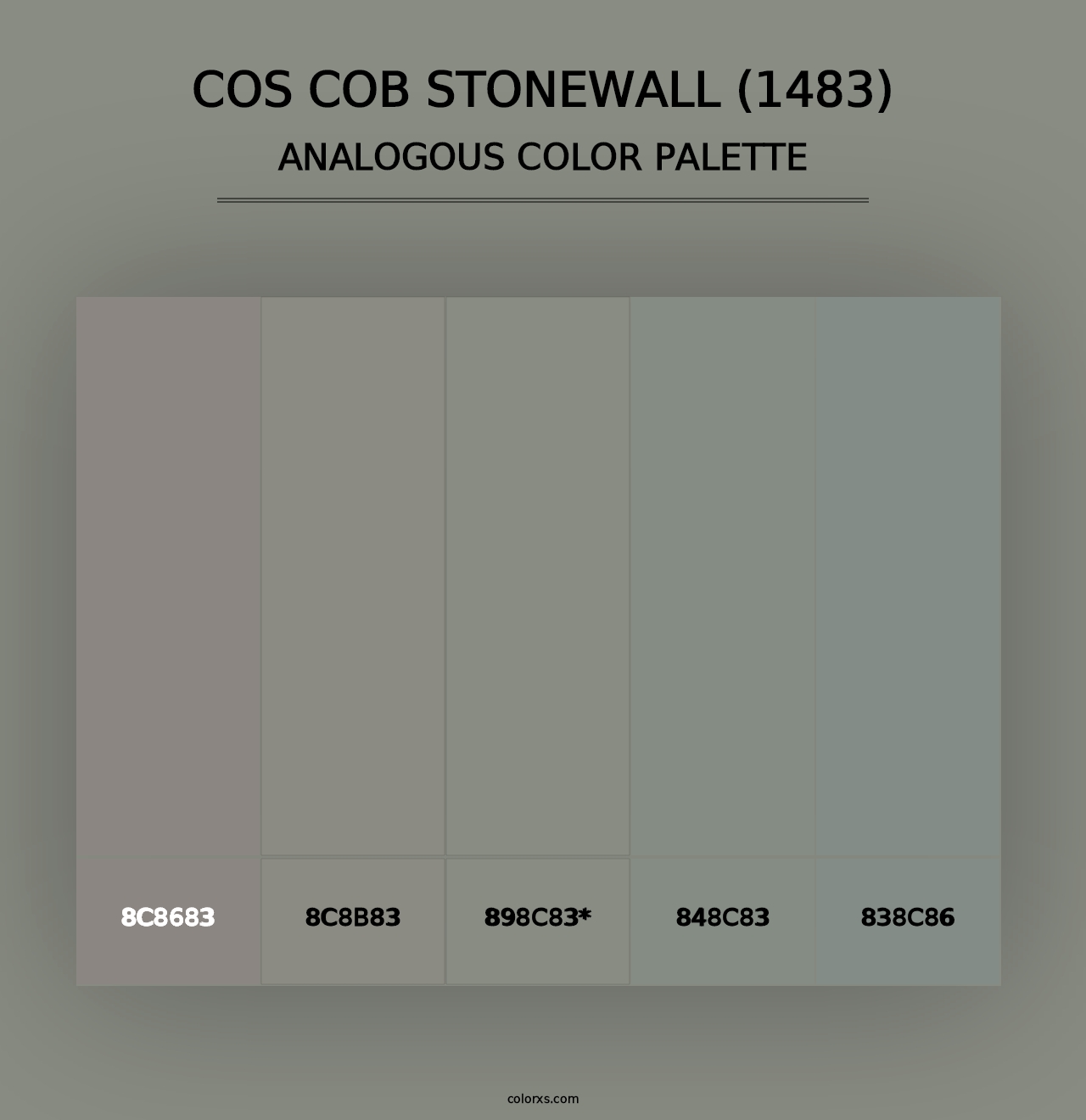 Cos Cob Stonewall (1483) - Analogous Color Palette