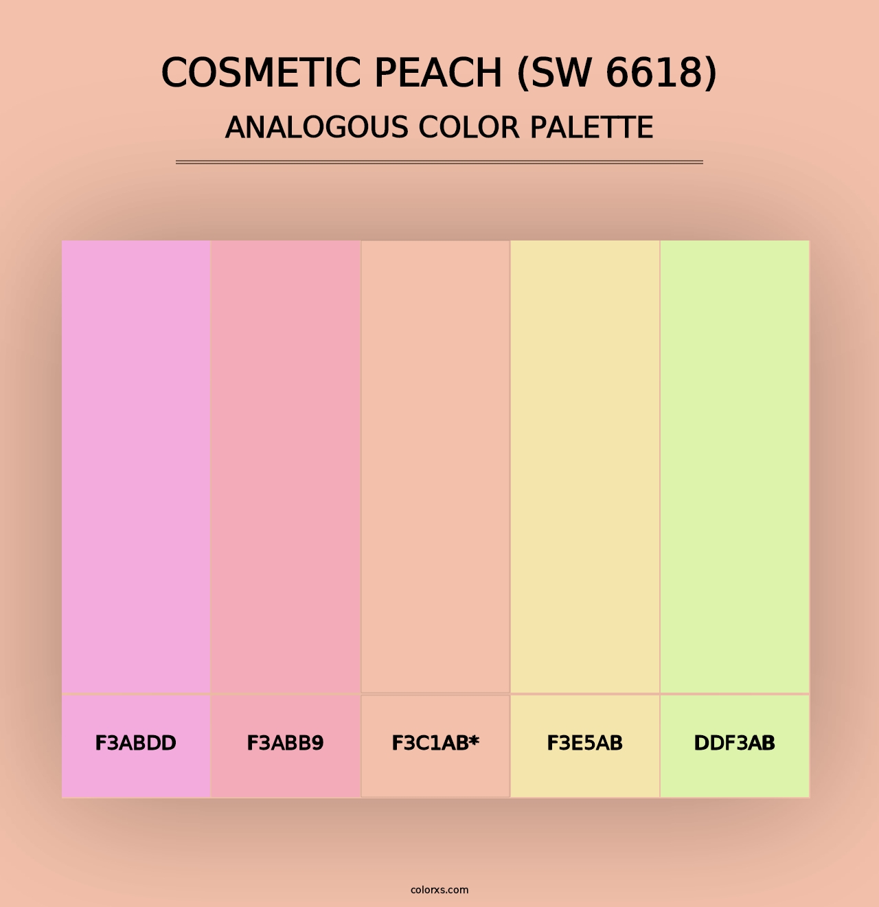 Cosmetic Peach (SW 6618) - Analogous Color Palette