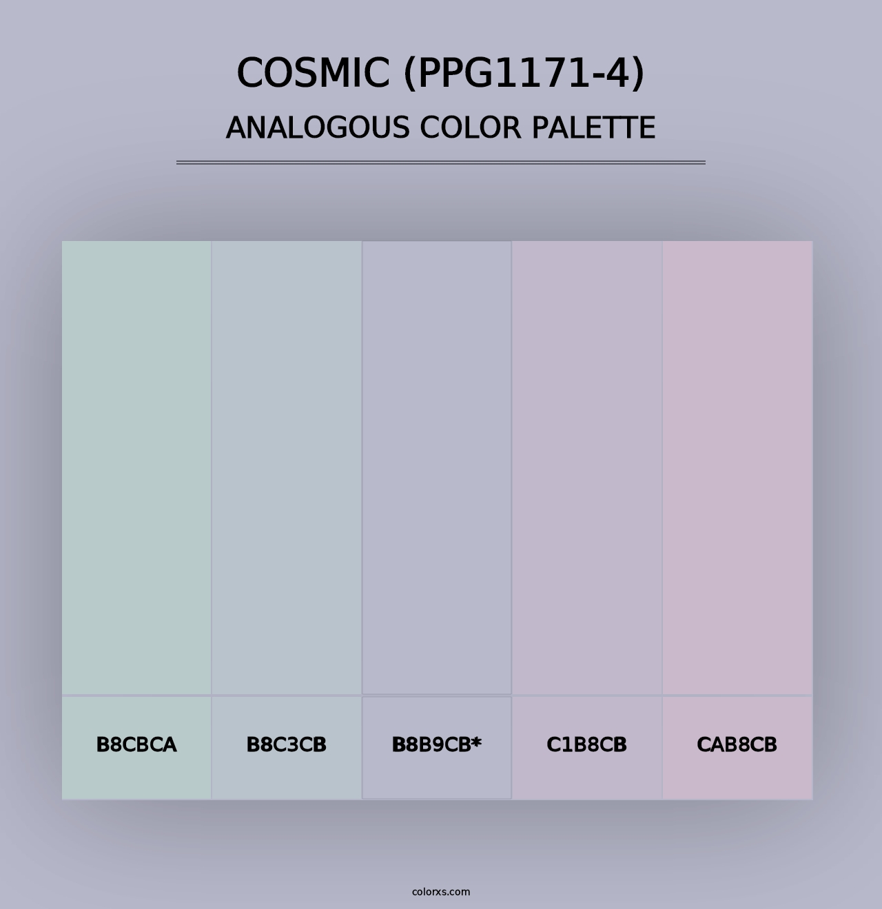 Cosmic (PPG1171-4) - Analogous Color Palette