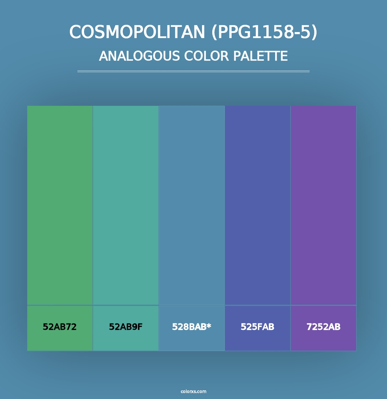 Cosmopolitan (PPG1158-5) - Analogous Color Palette