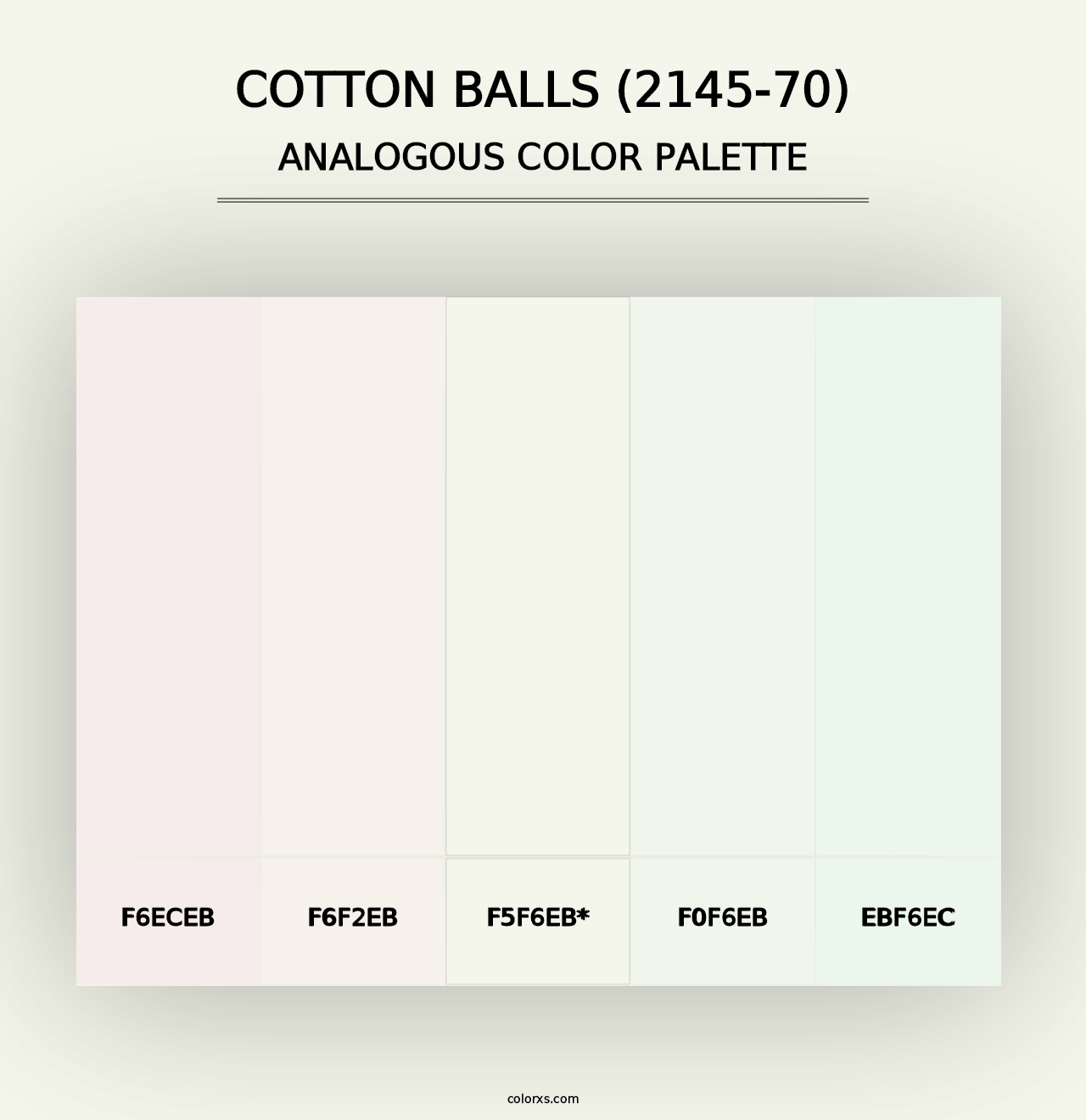 Cotton Balls (2145-70) - Analogous Color Palette